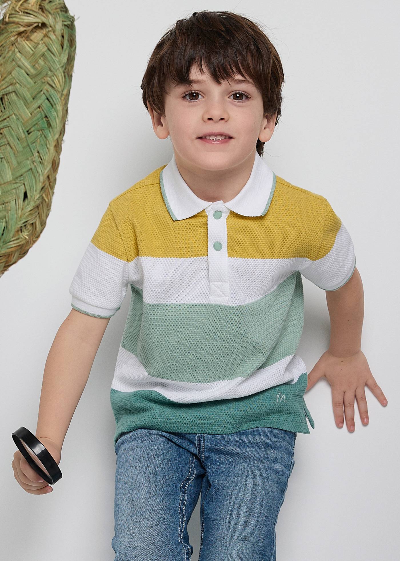 Polo piqué bandas niño
