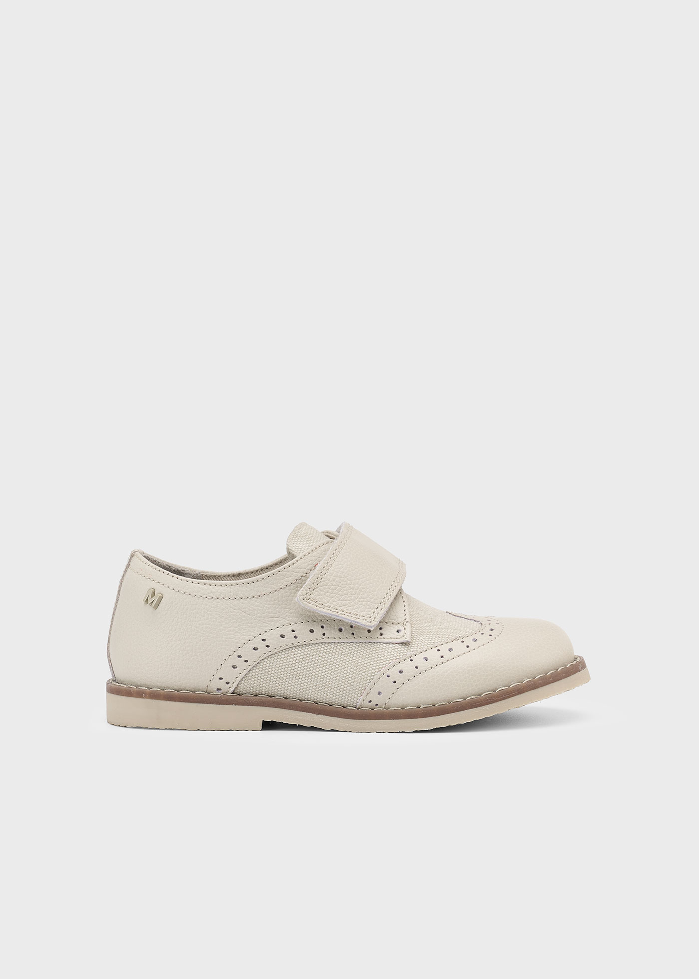 Sapato velcro pele menino