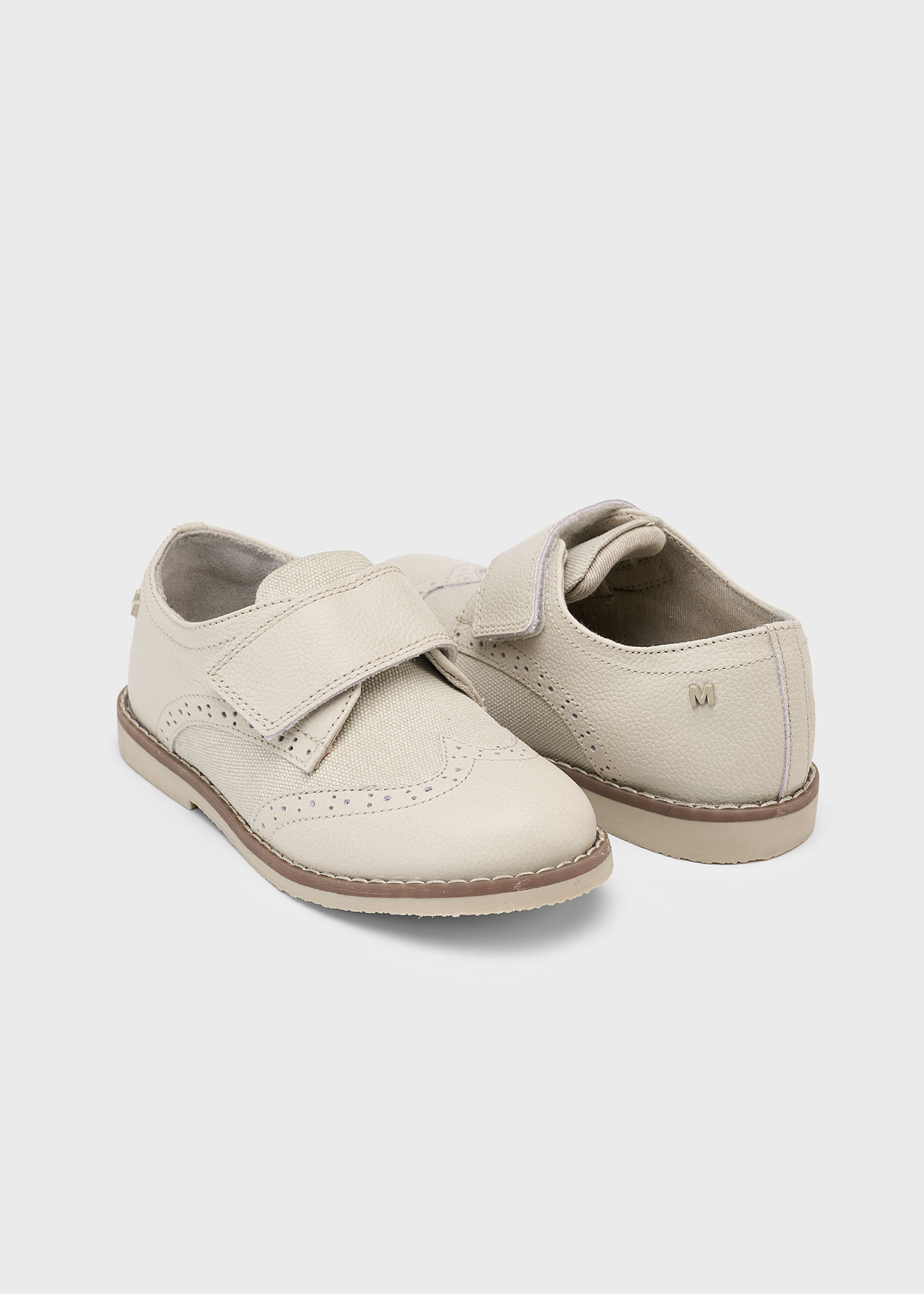 Sapato velcro pele menino