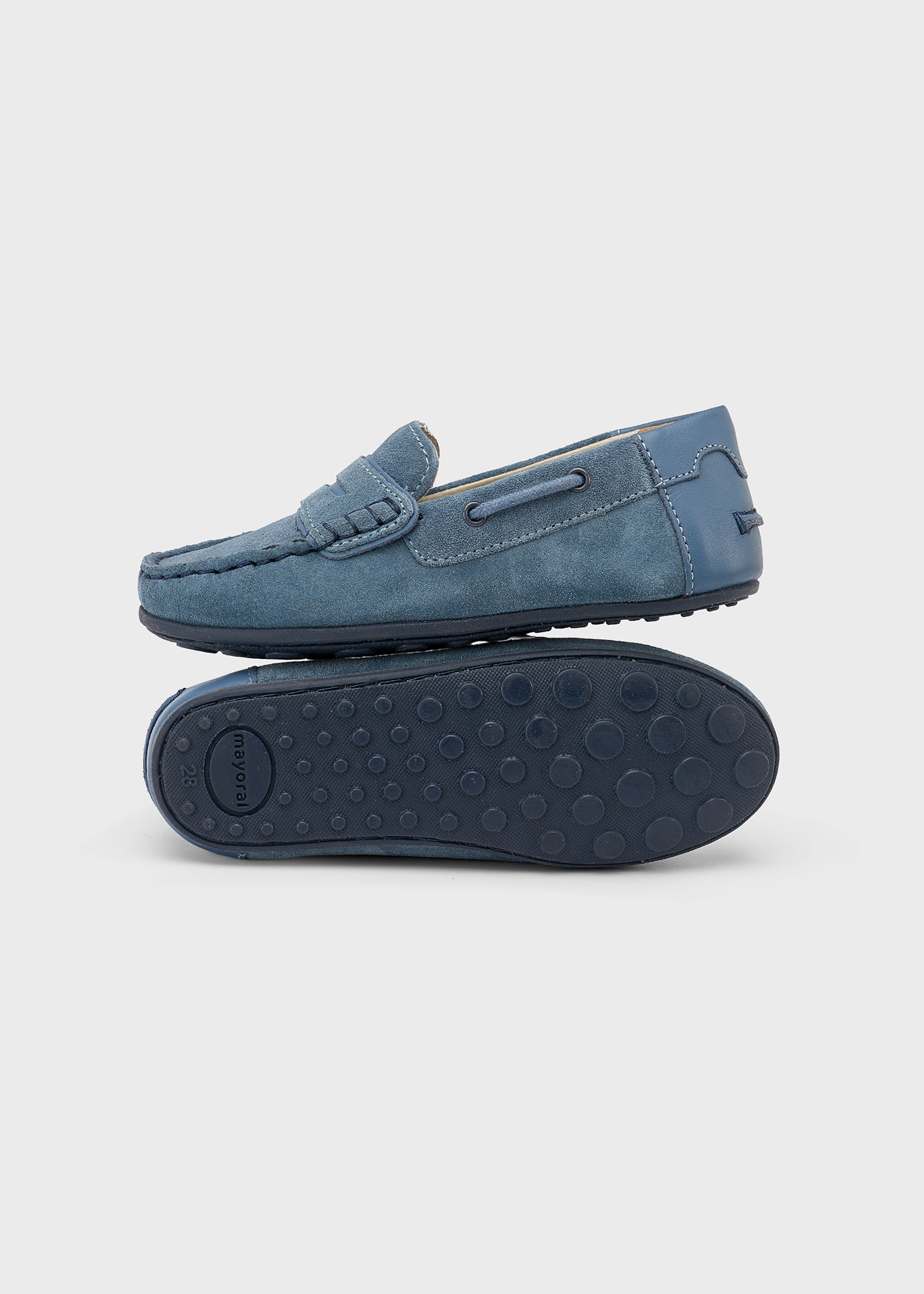 Boy suede moccasins