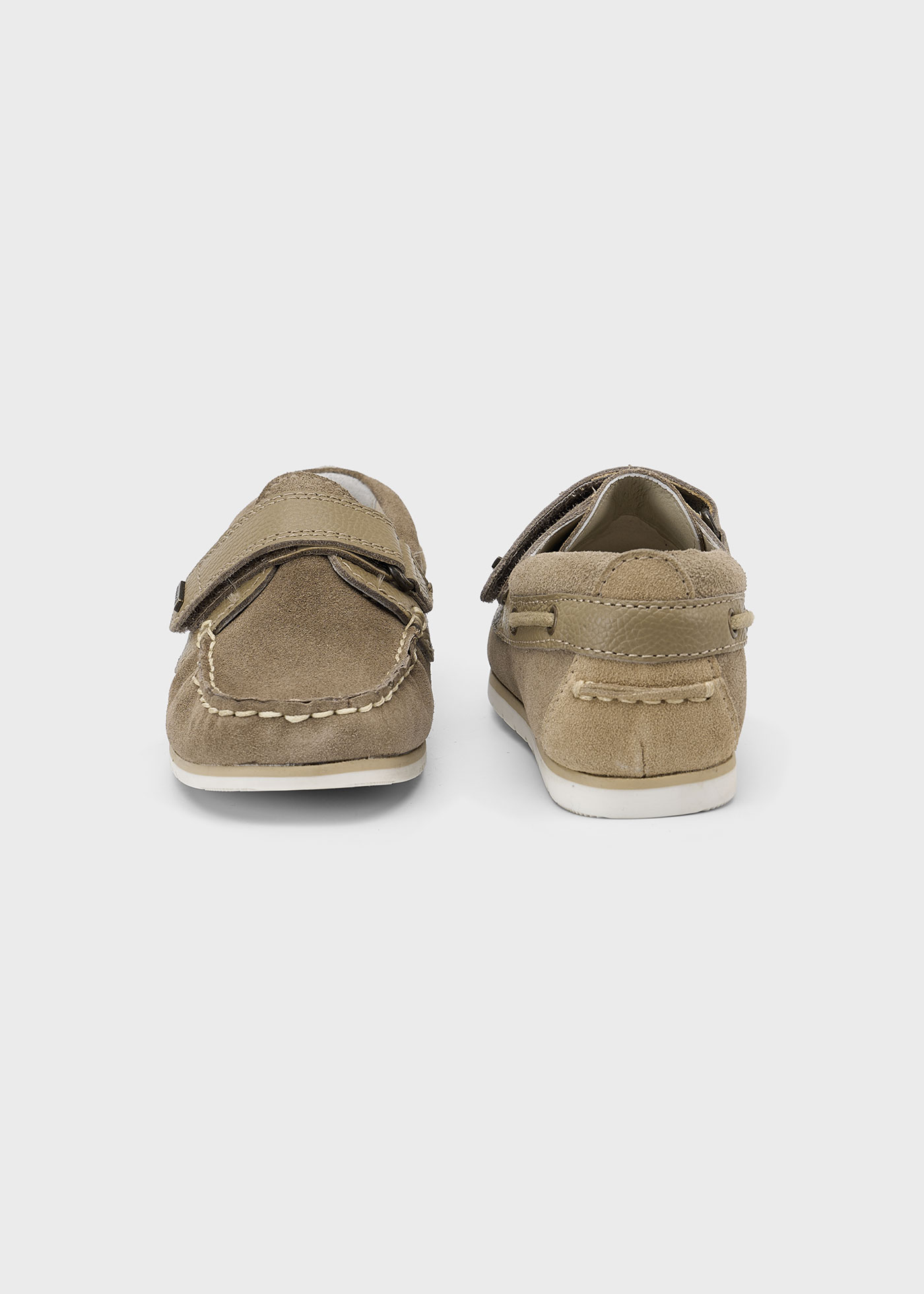 Scarpe modello nautico crosta di pelle bambino