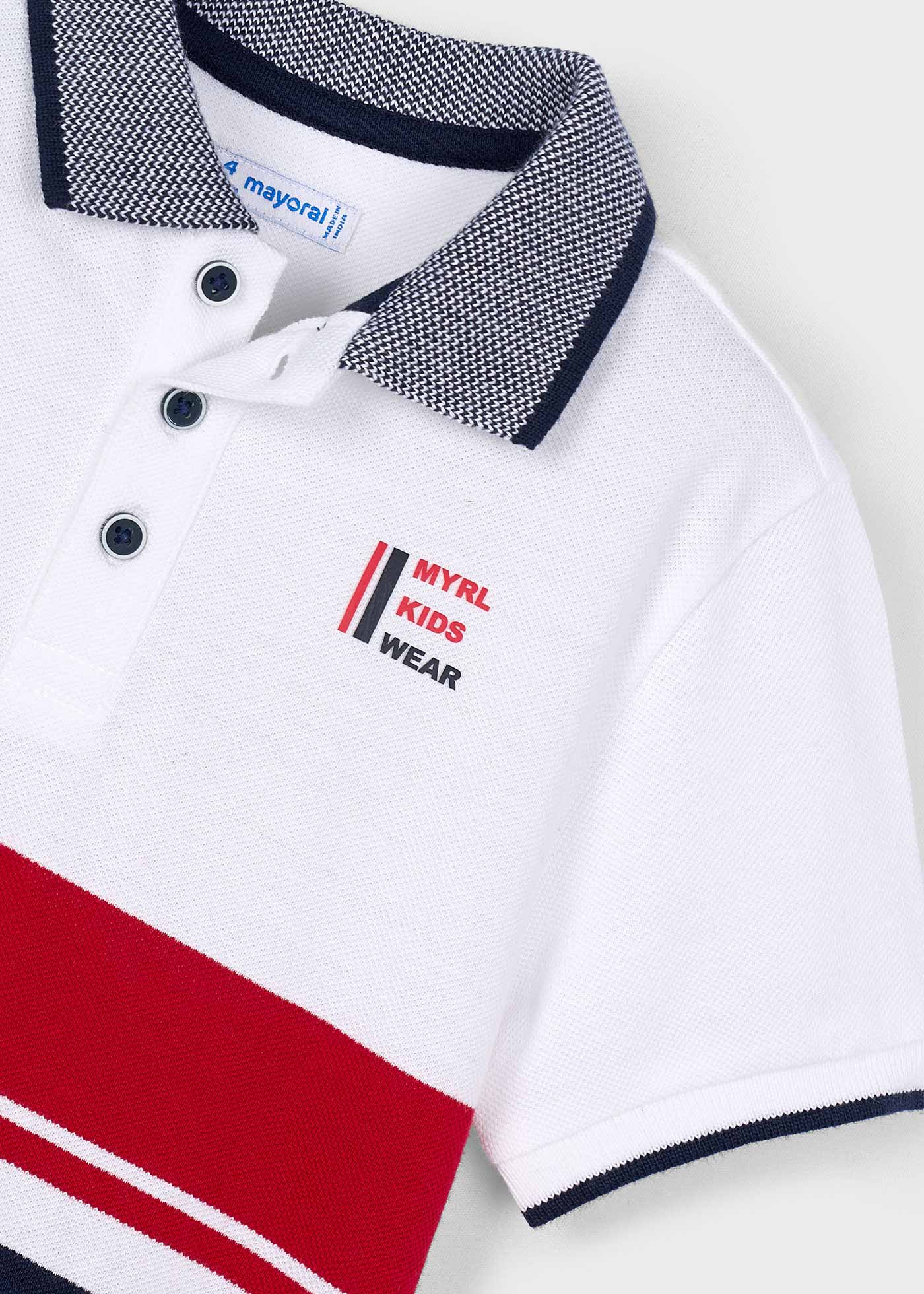 Polo piqué bandas niño