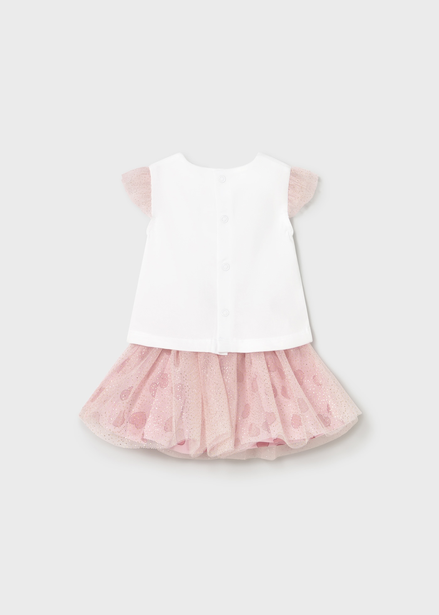 Set fusta tul si tricou nou-nascut