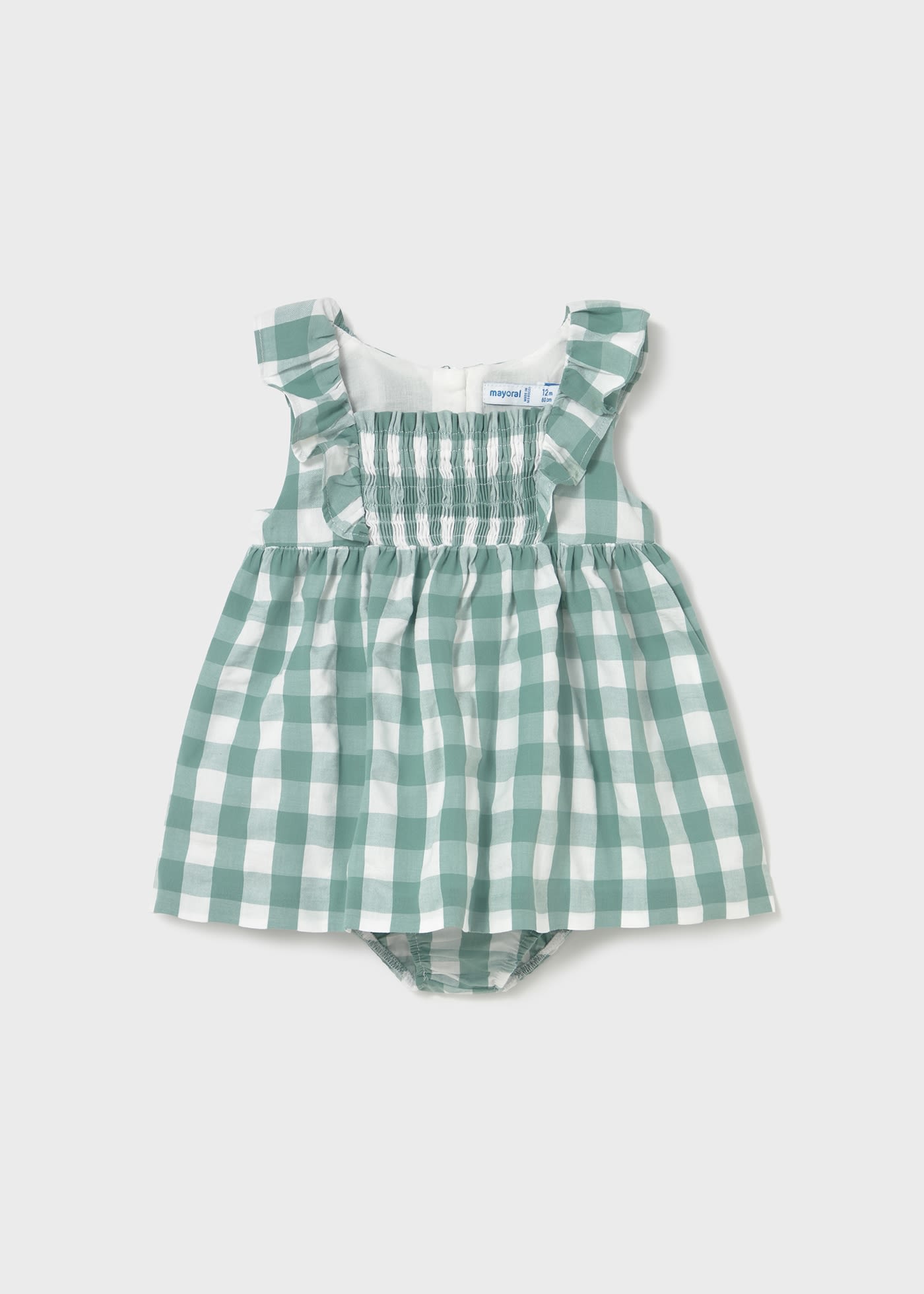 Vestido com tapa fraldas vichy bebé