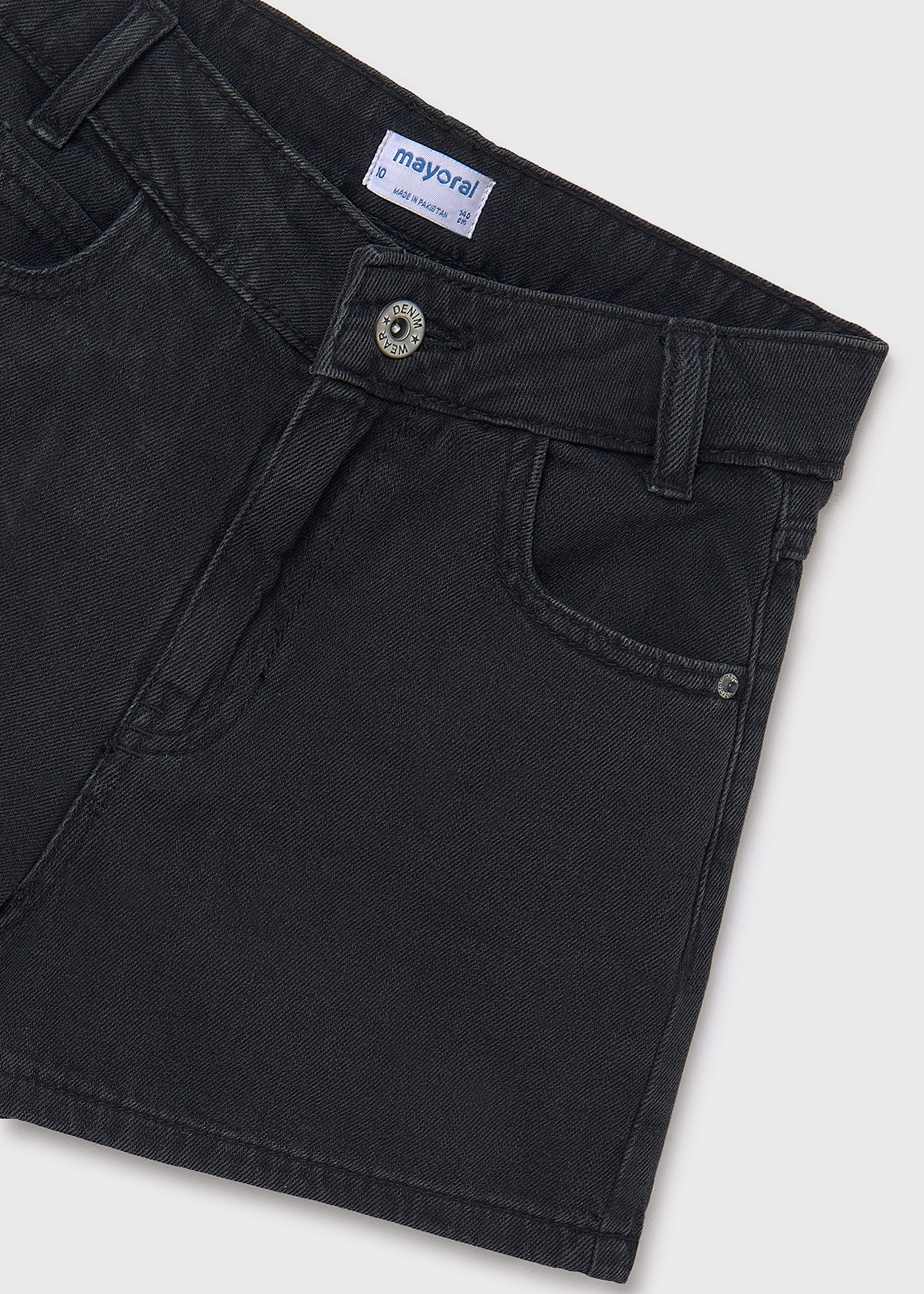 Short en denim à taille haute fille