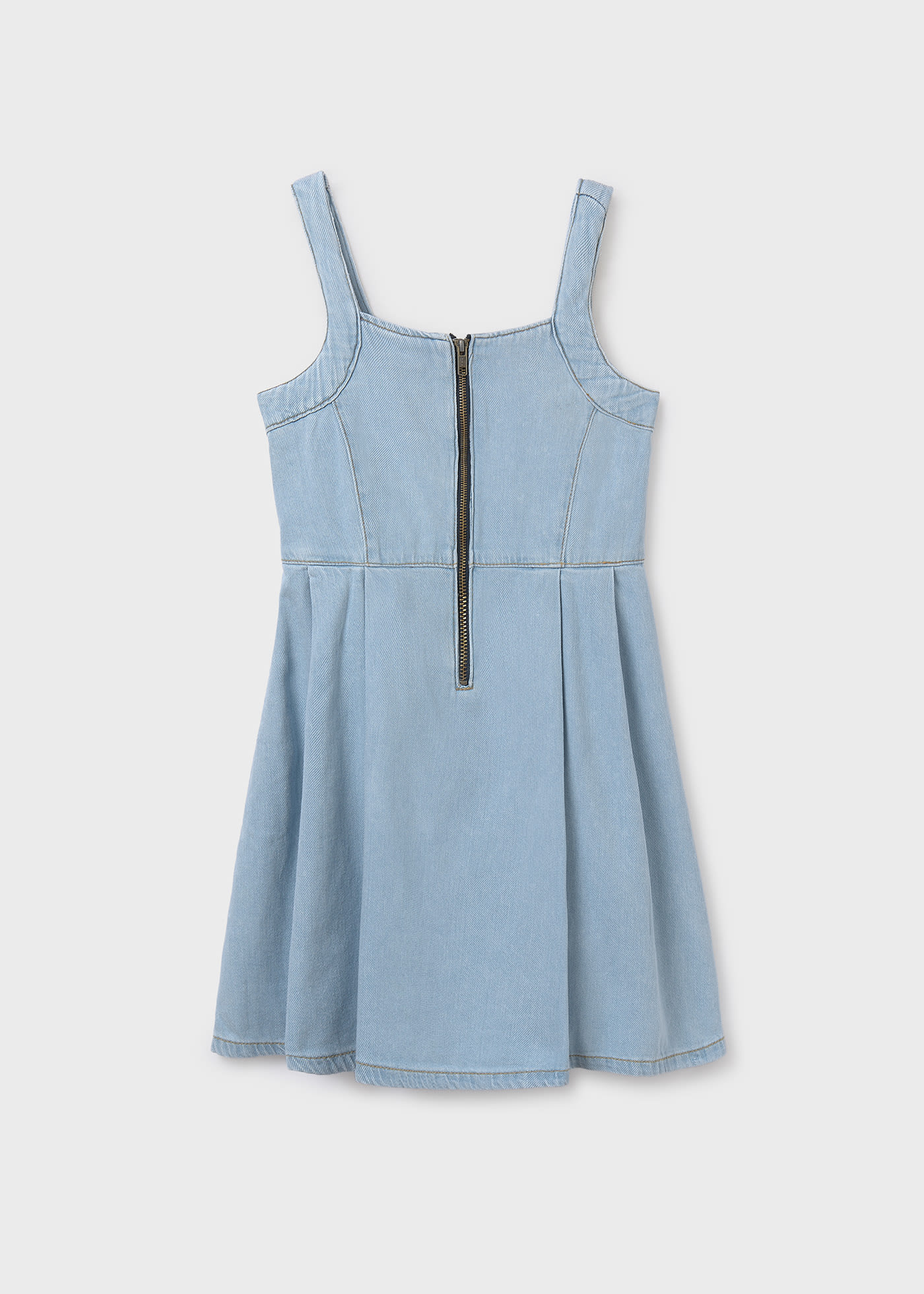 Robe zippée en denim fille