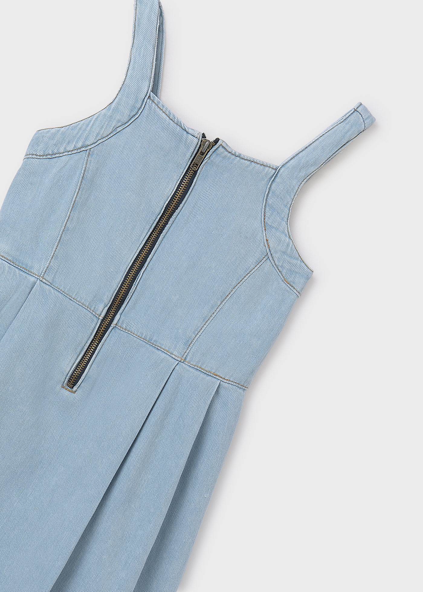 Girl denim zip dress