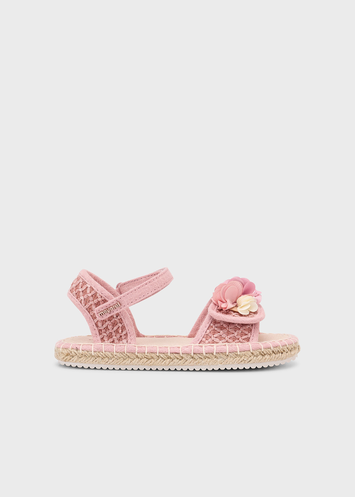 Espadrillas juta fiori bambina