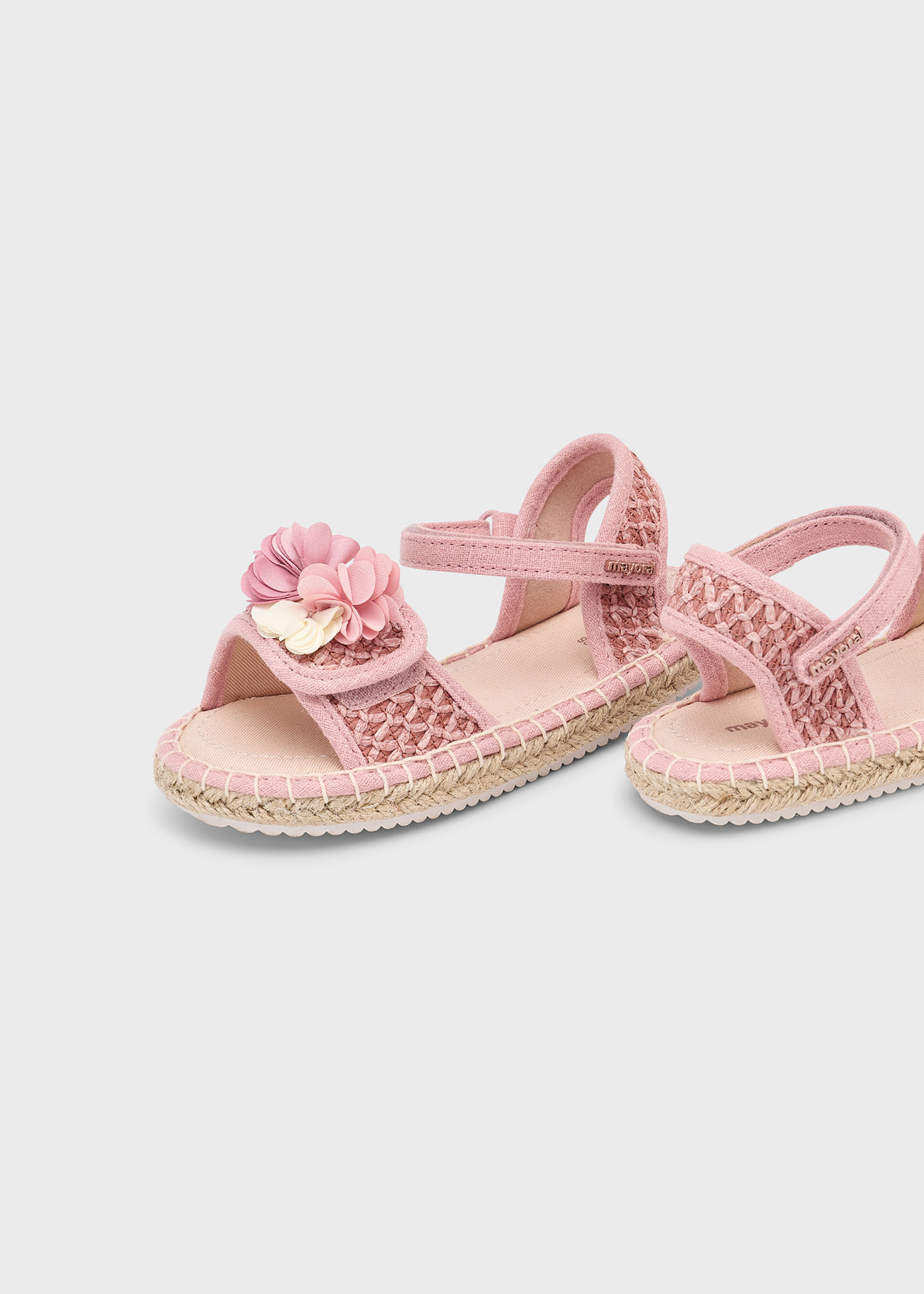 Espadrillas juta fiori bambina