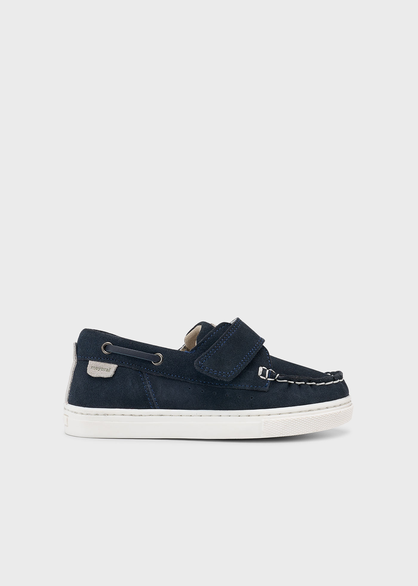 Scarpe modello nautico crosta di pelle casual bambino