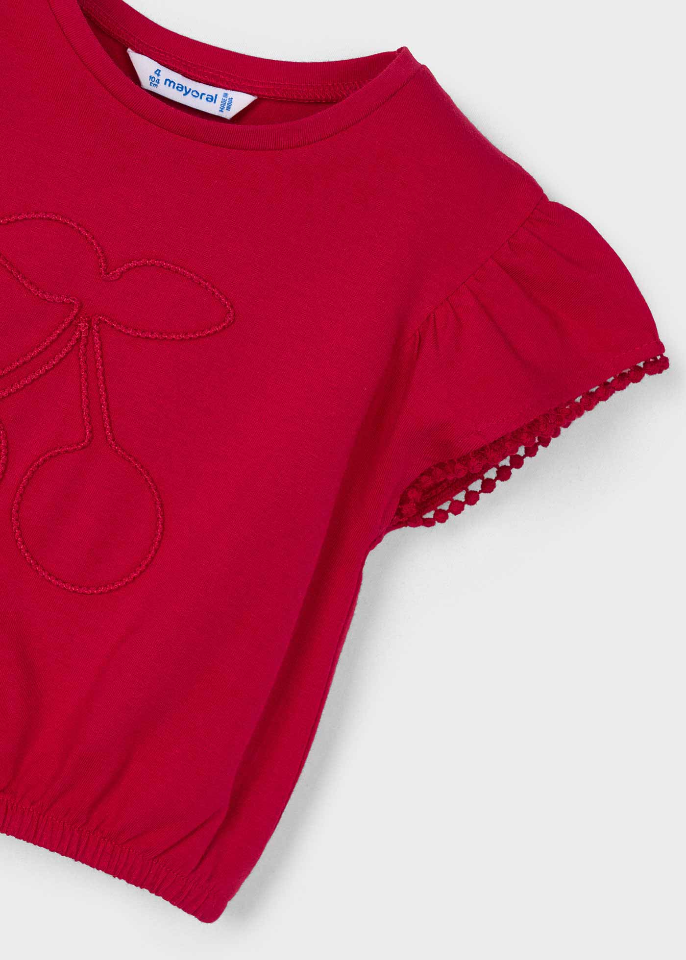 Camiseta aplique cordón niña