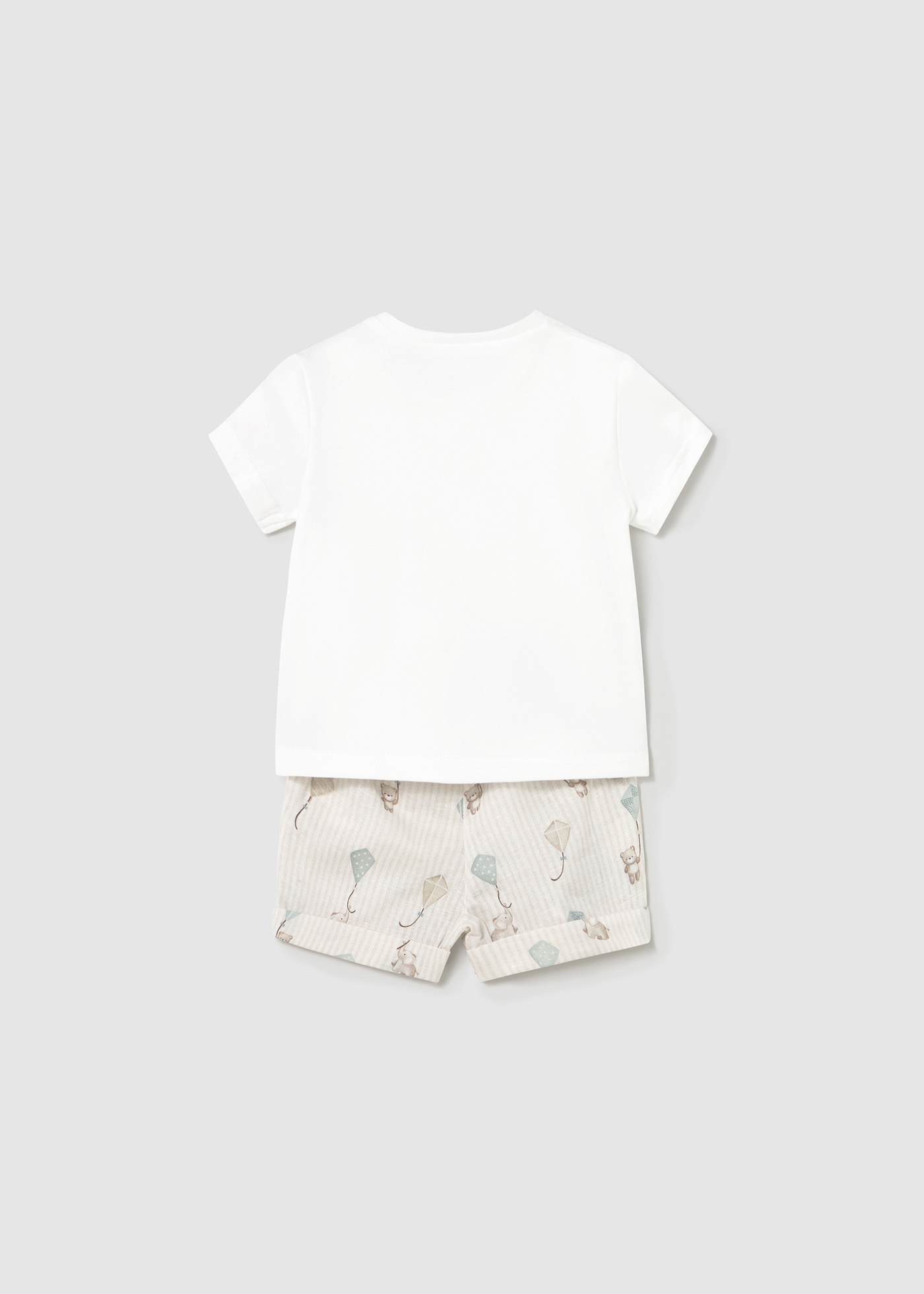 Newborn boy printed shorts and t-shirt set