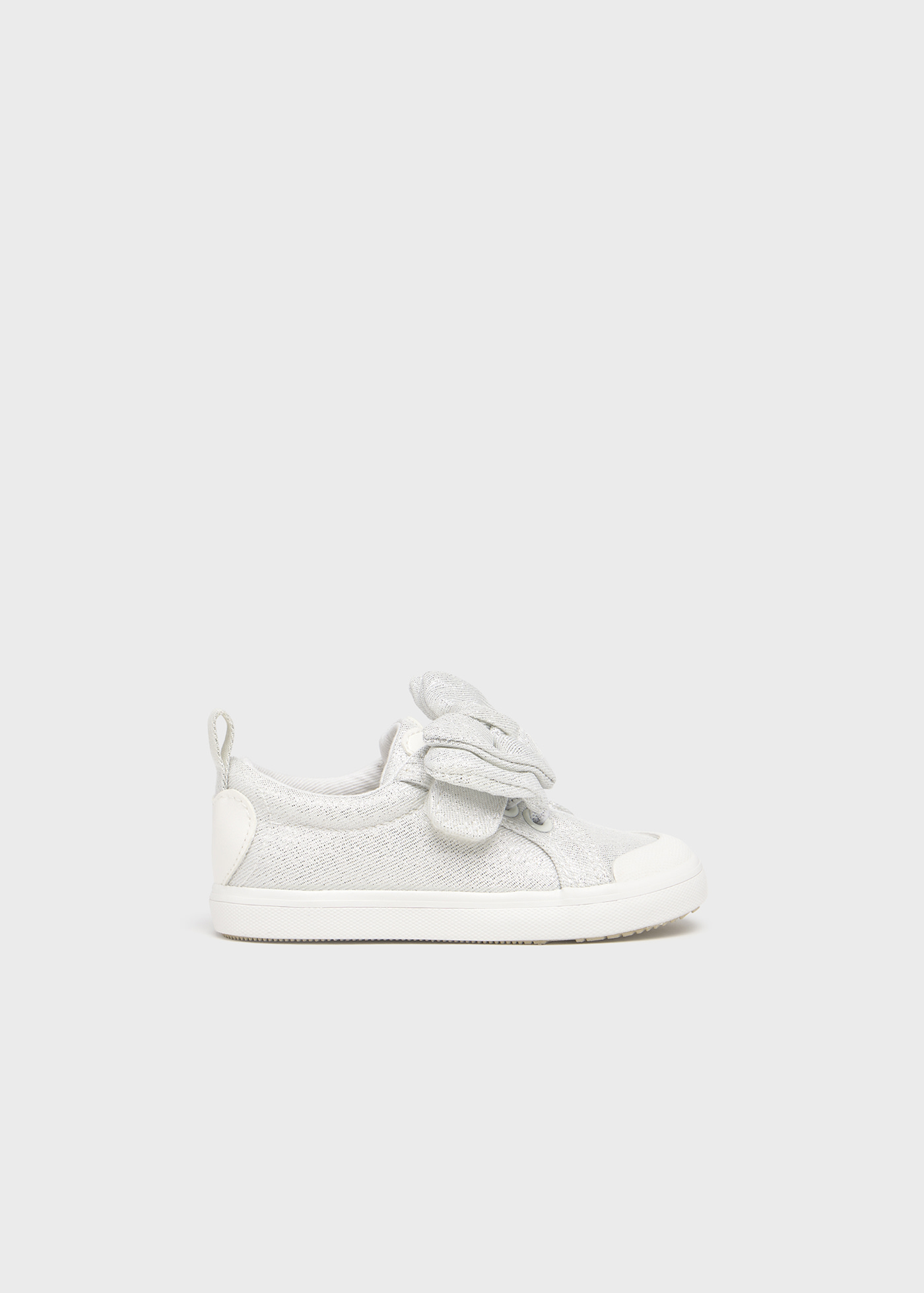 Scarpe sportive fiocco tela neonata