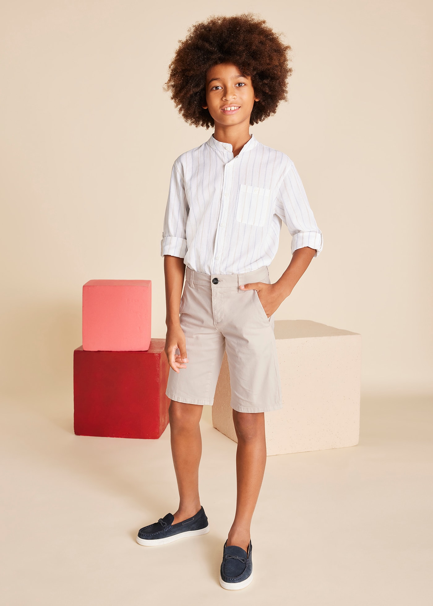 Bermudy chino basic dla chłopca