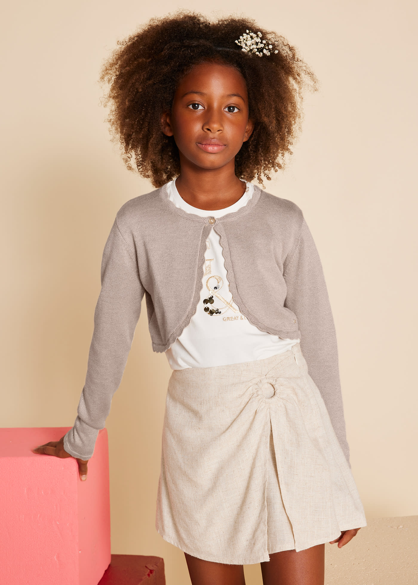 Cardigan in maglia basico ragazza