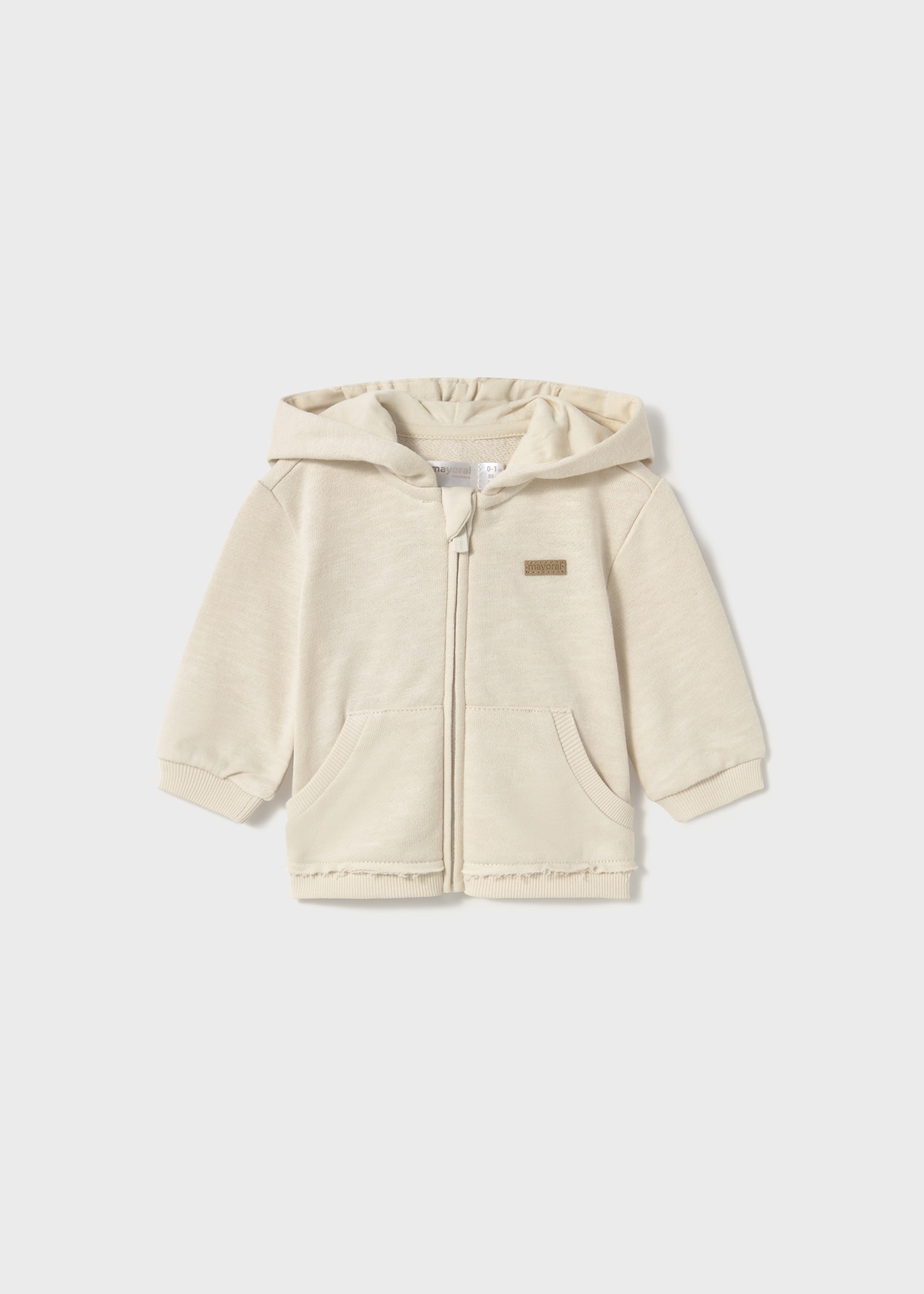 Newborn boy zip hooded jacket with ears