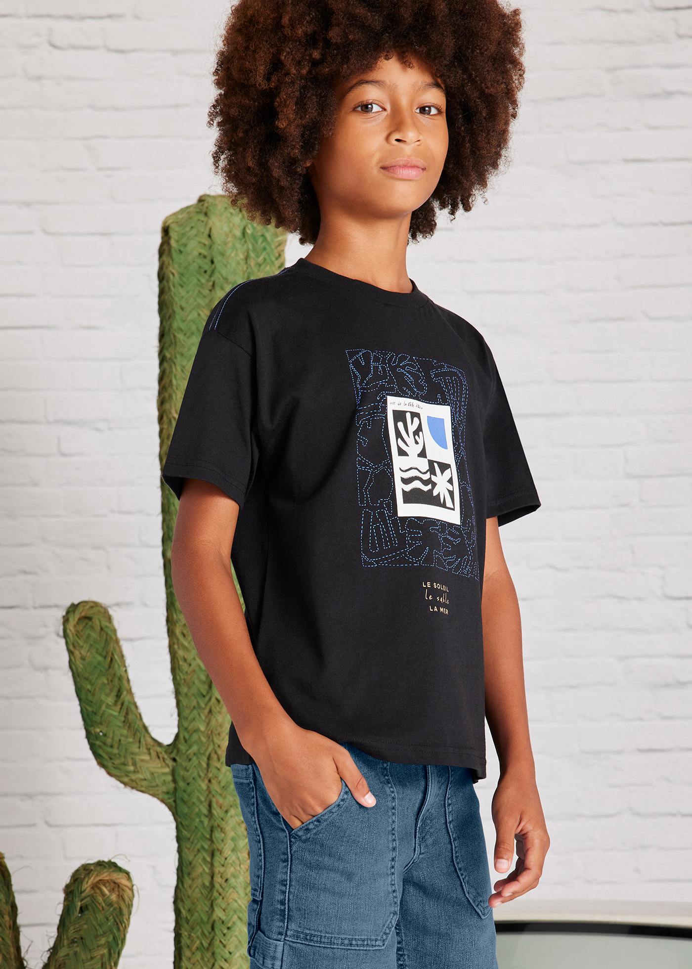 Boy Coastal Print T-Shirt