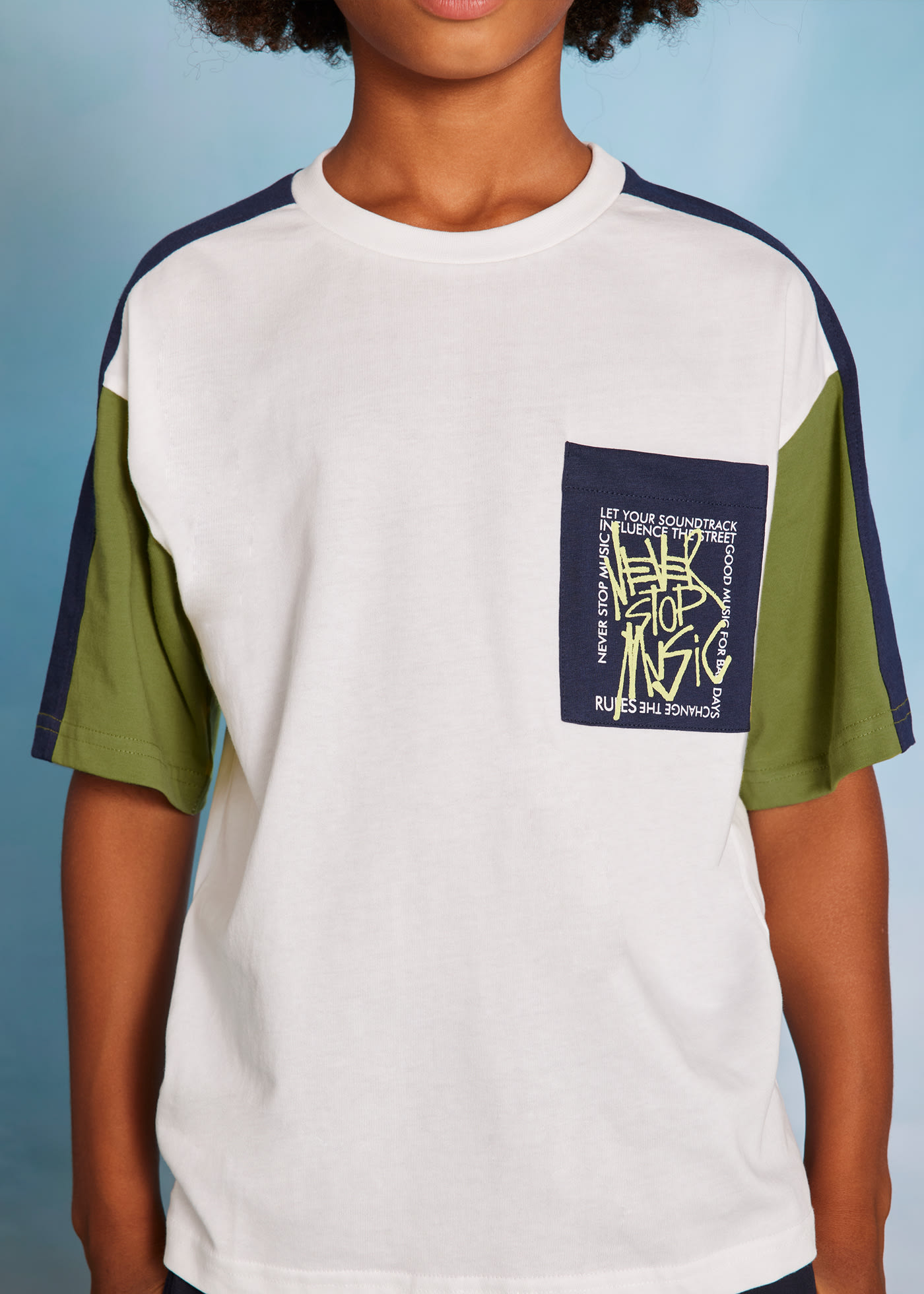 Boy block colour t-shirt