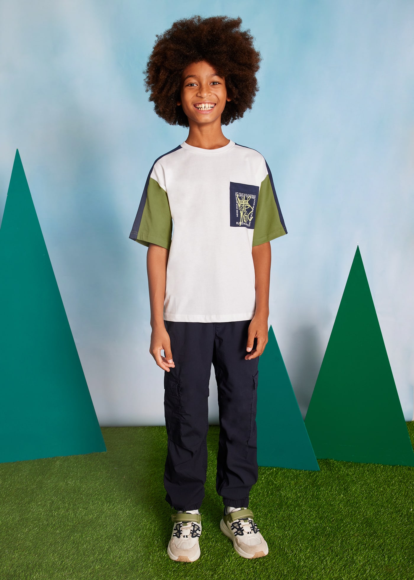 Boy block colour t-shirt