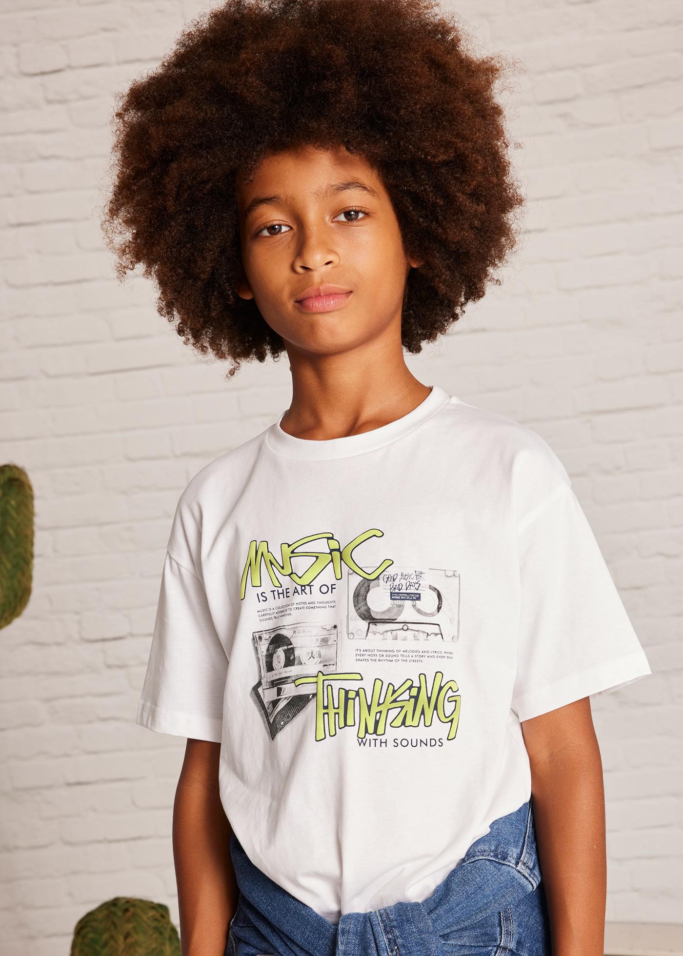 2er Set T-Shirt Graffiti Teenager Jungen