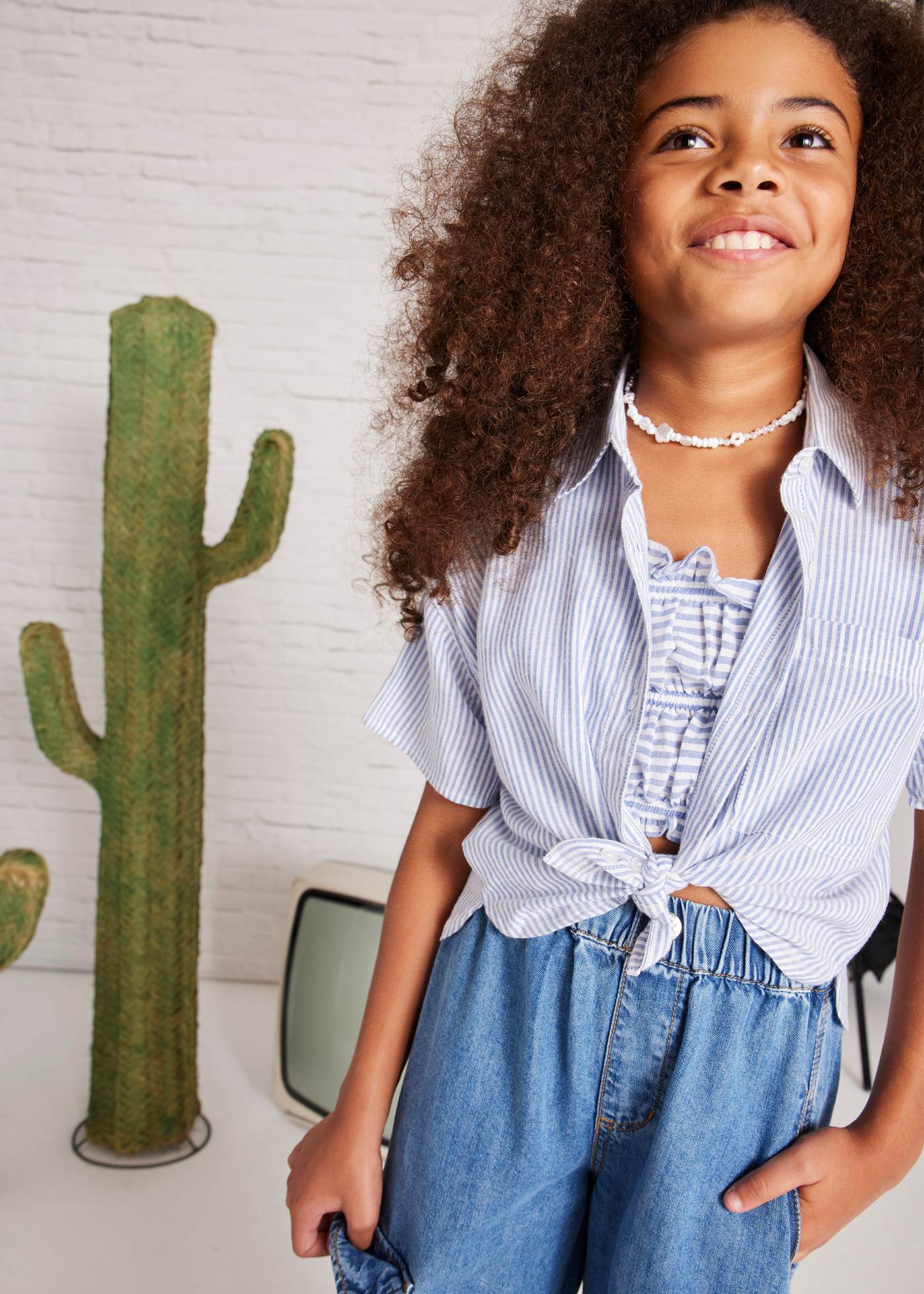 Bluza cu top dungi fata