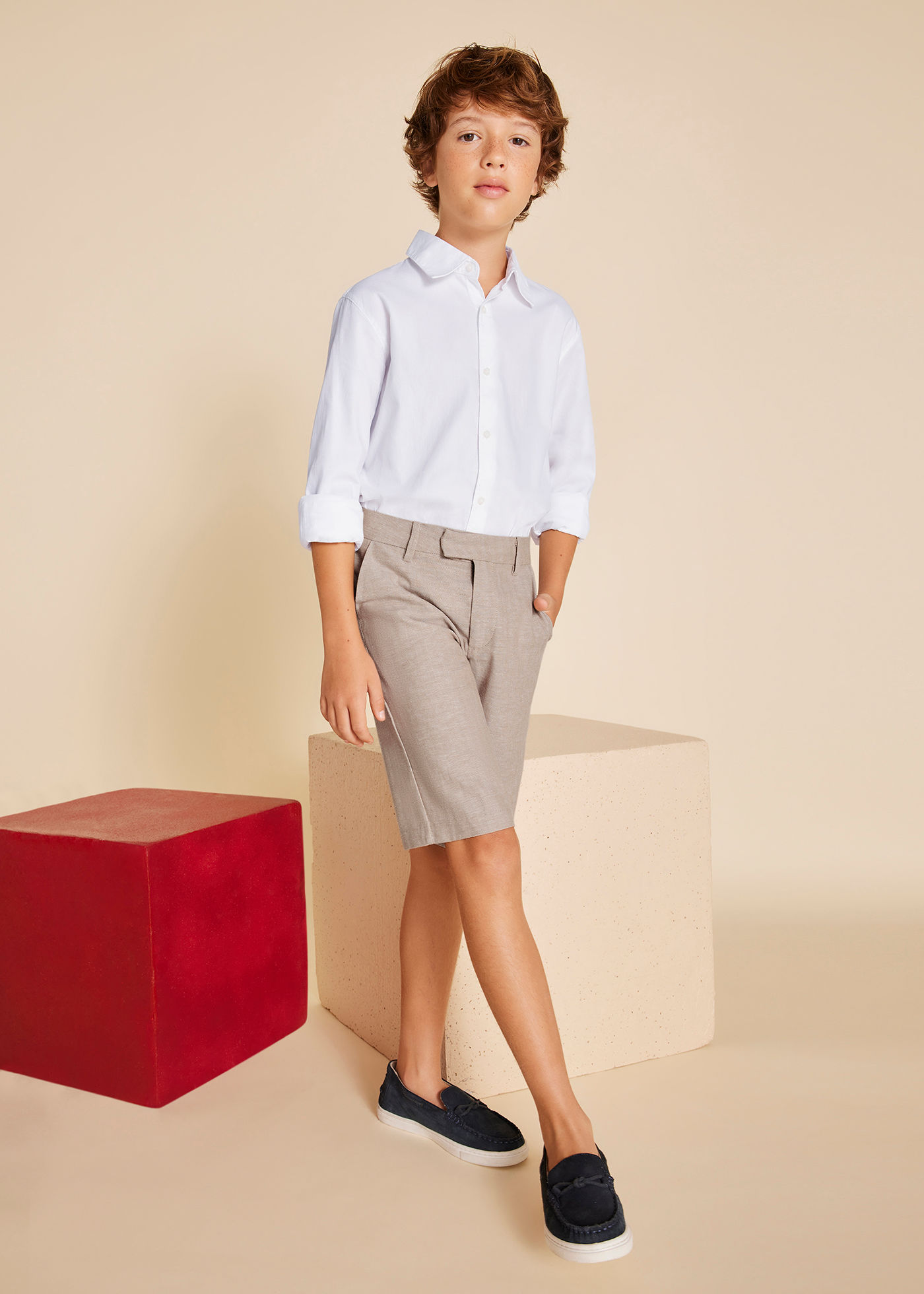 Boy Linen Dress Shorts