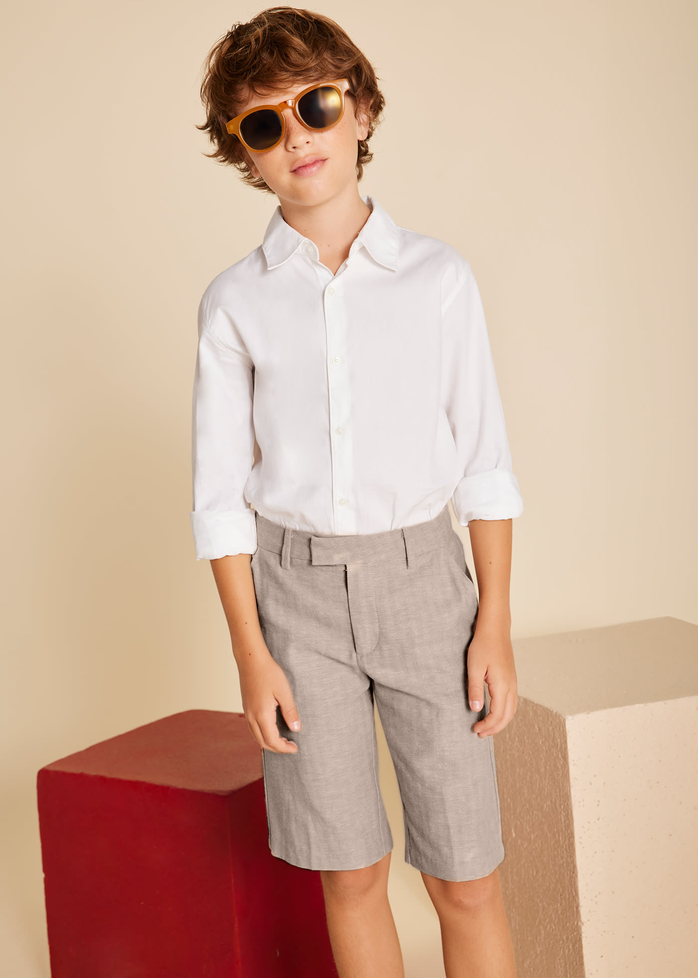 Bermuda elegante lino ragazzo