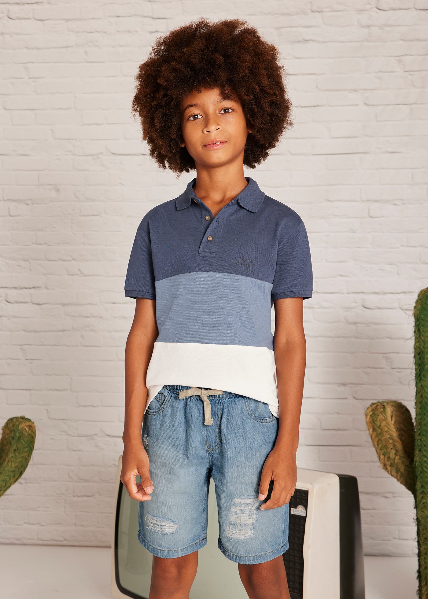 Jeans Bermudas Used-Look Teenager Jungen