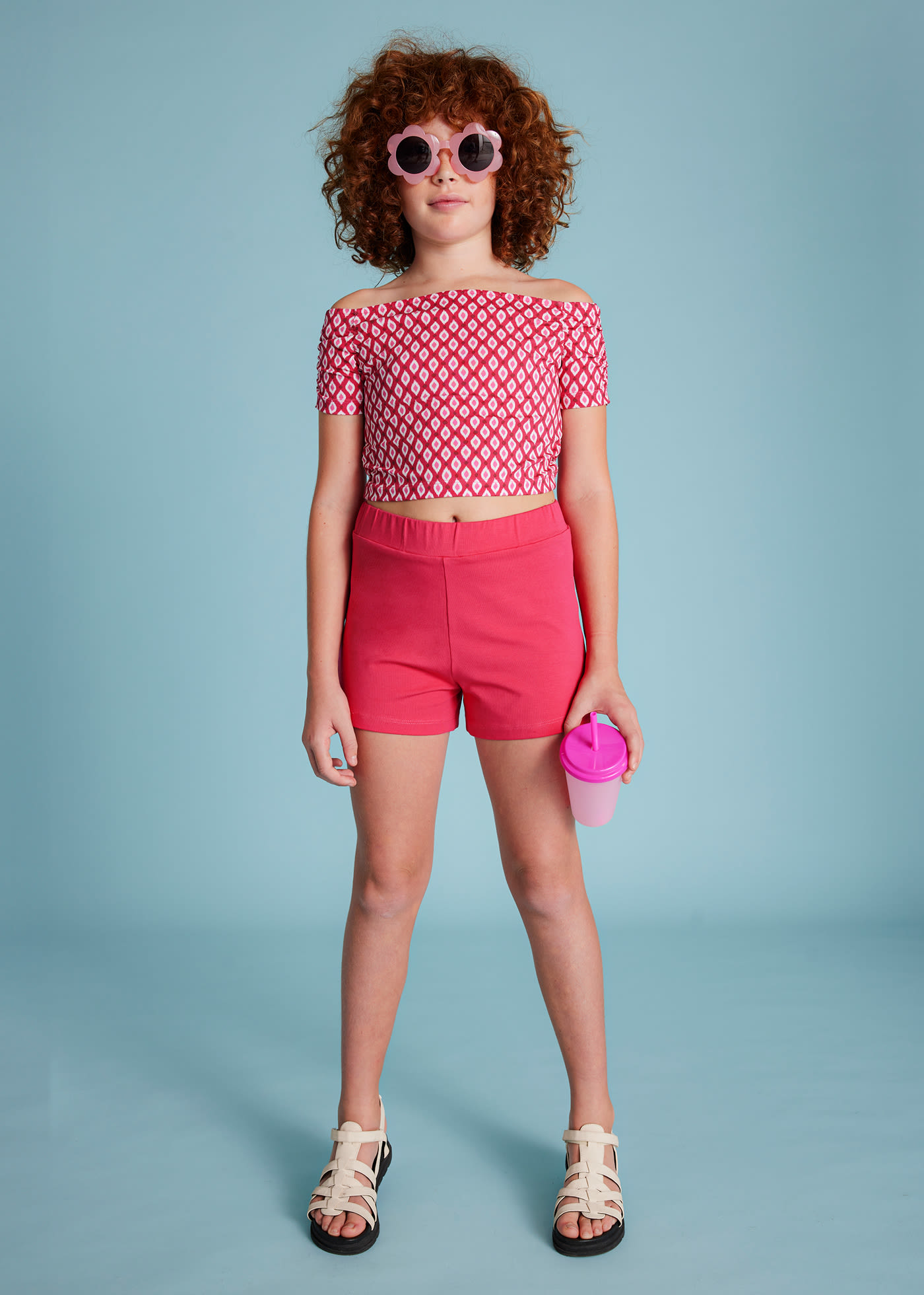 Set short  si top fata