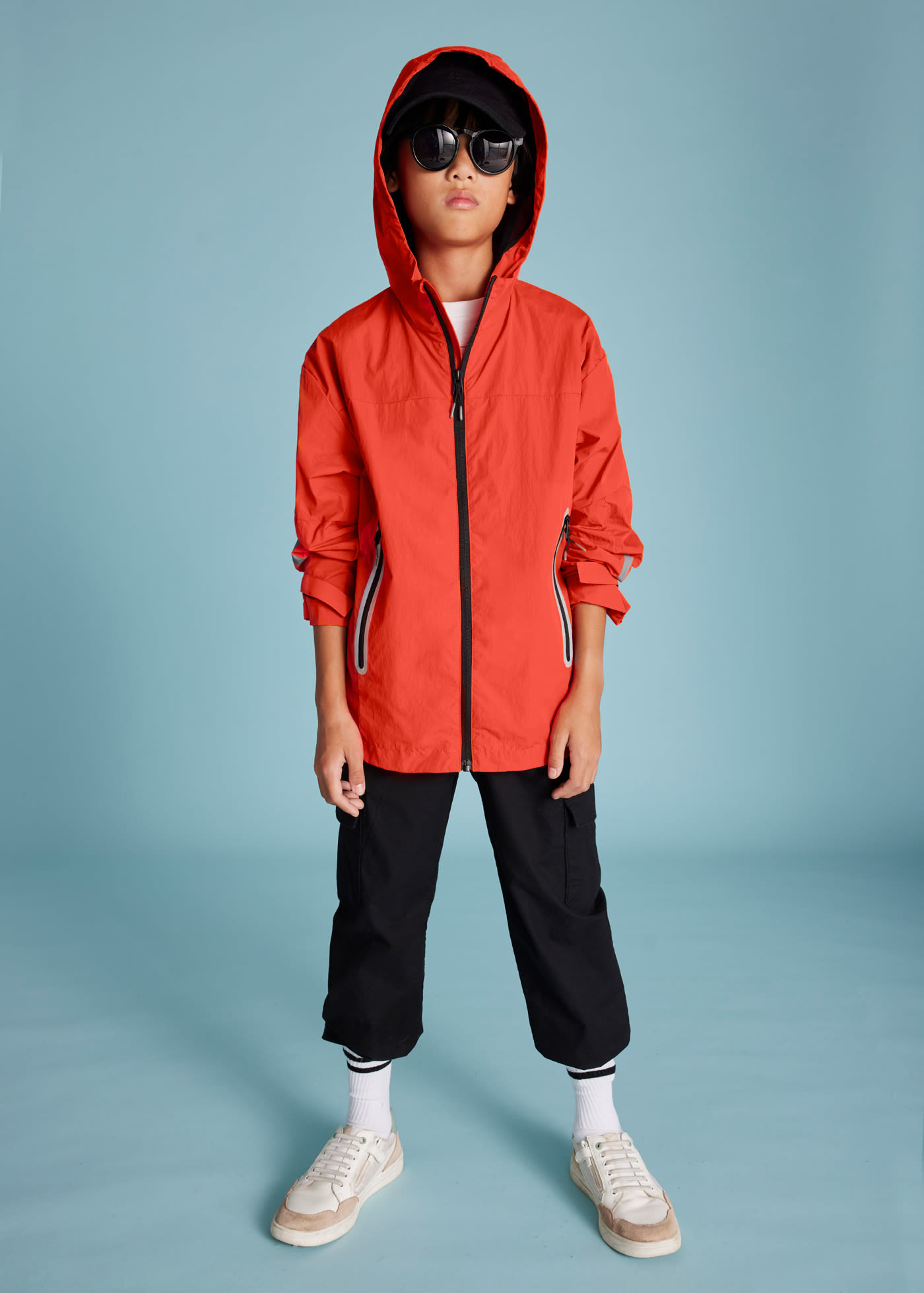 Parka contrastes rapaz