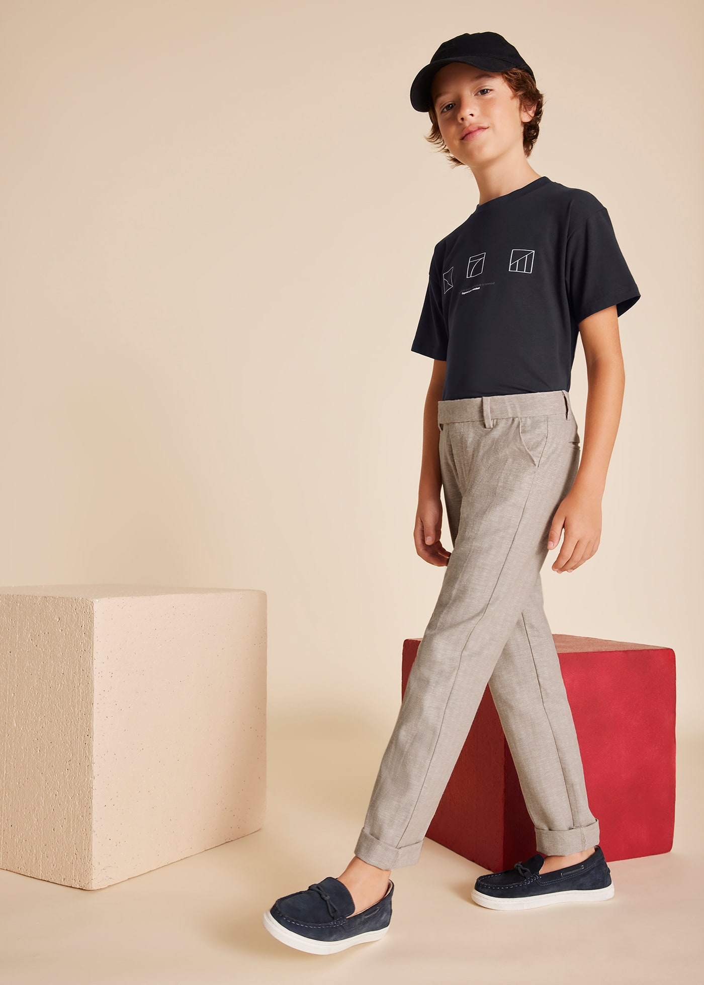 Pantalone elegante lino ragazzo