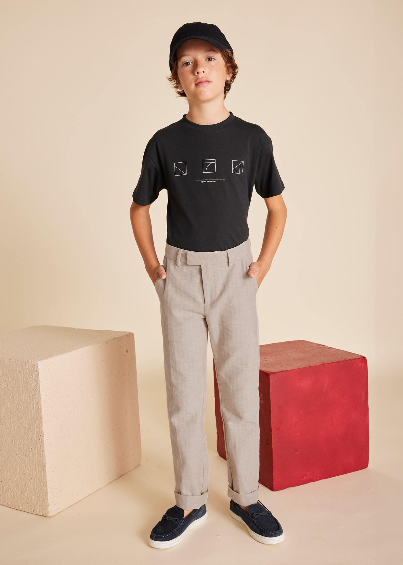 Pantalone elegante lino ragazzo