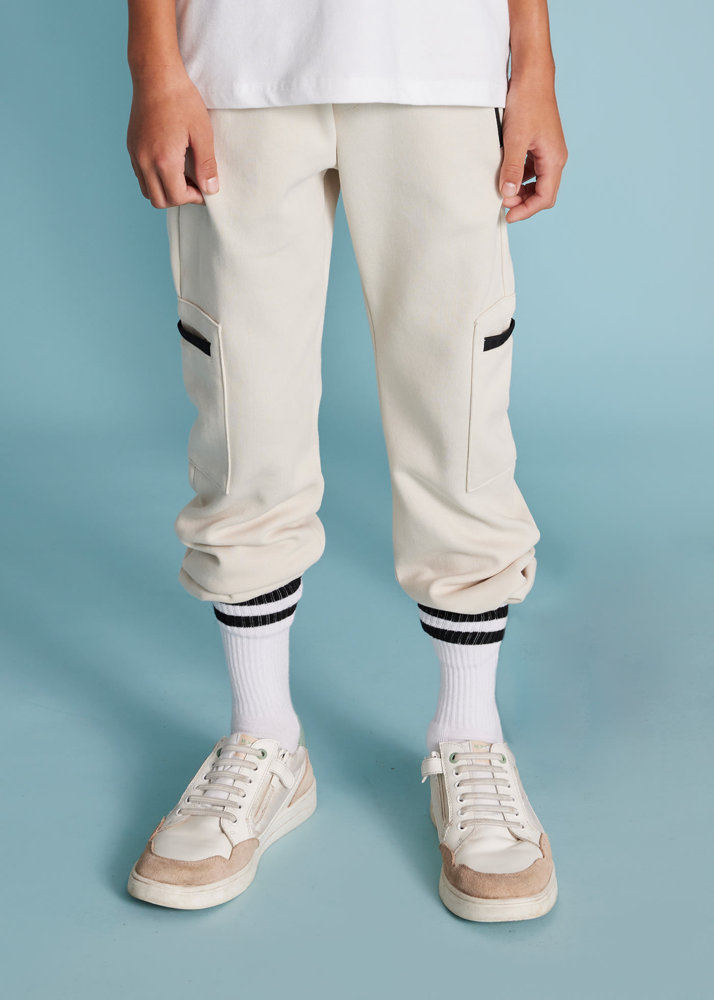 Boy contrast casual trousers