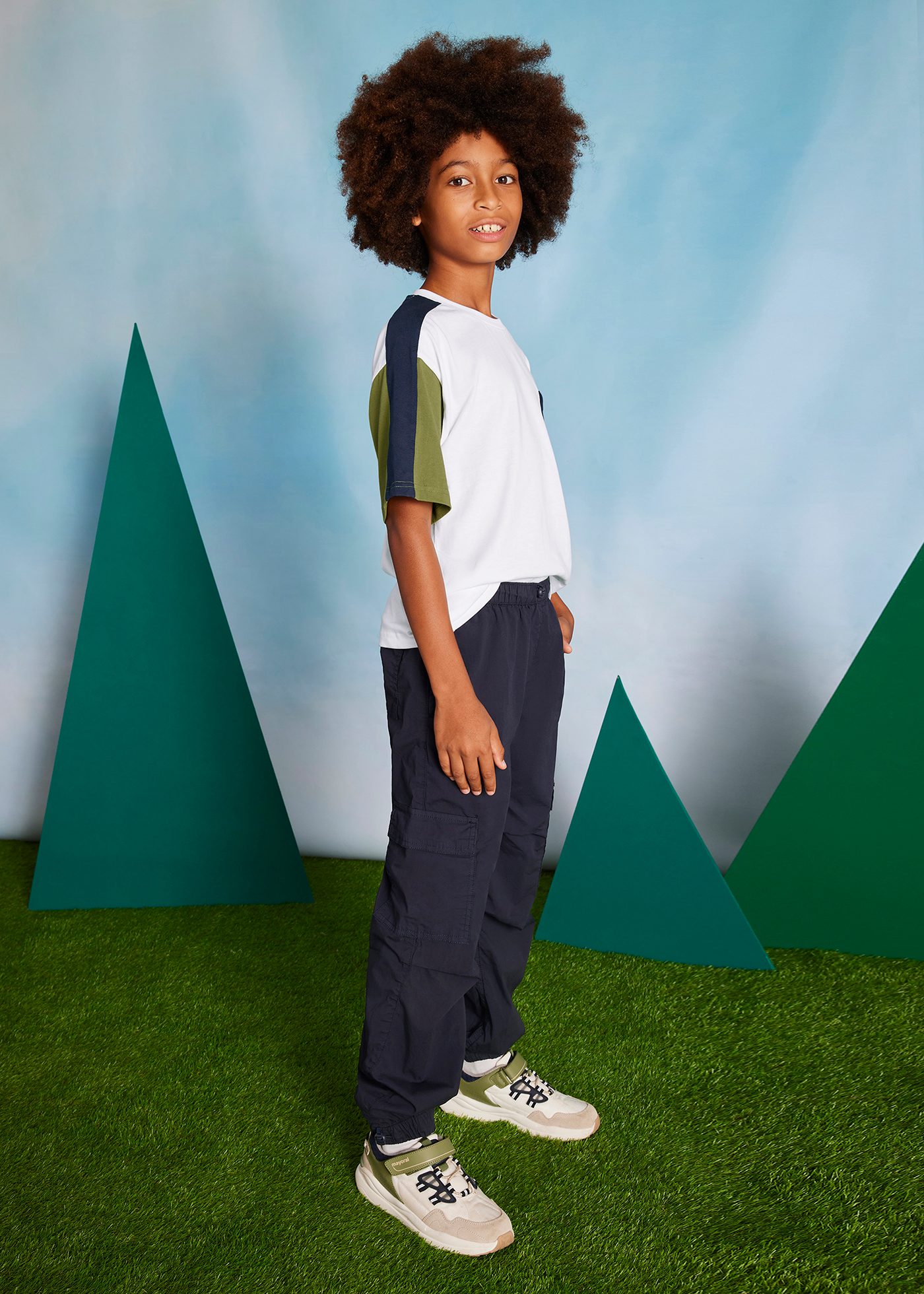 Boy wide cargo trousers