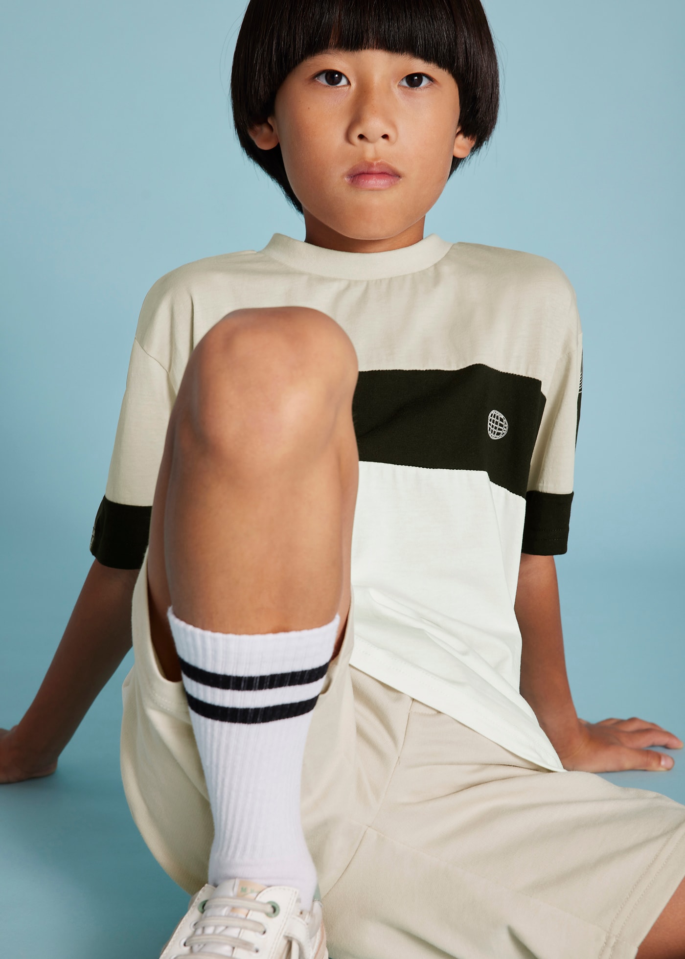 Conjunto bermudas e t-shirt rapaz