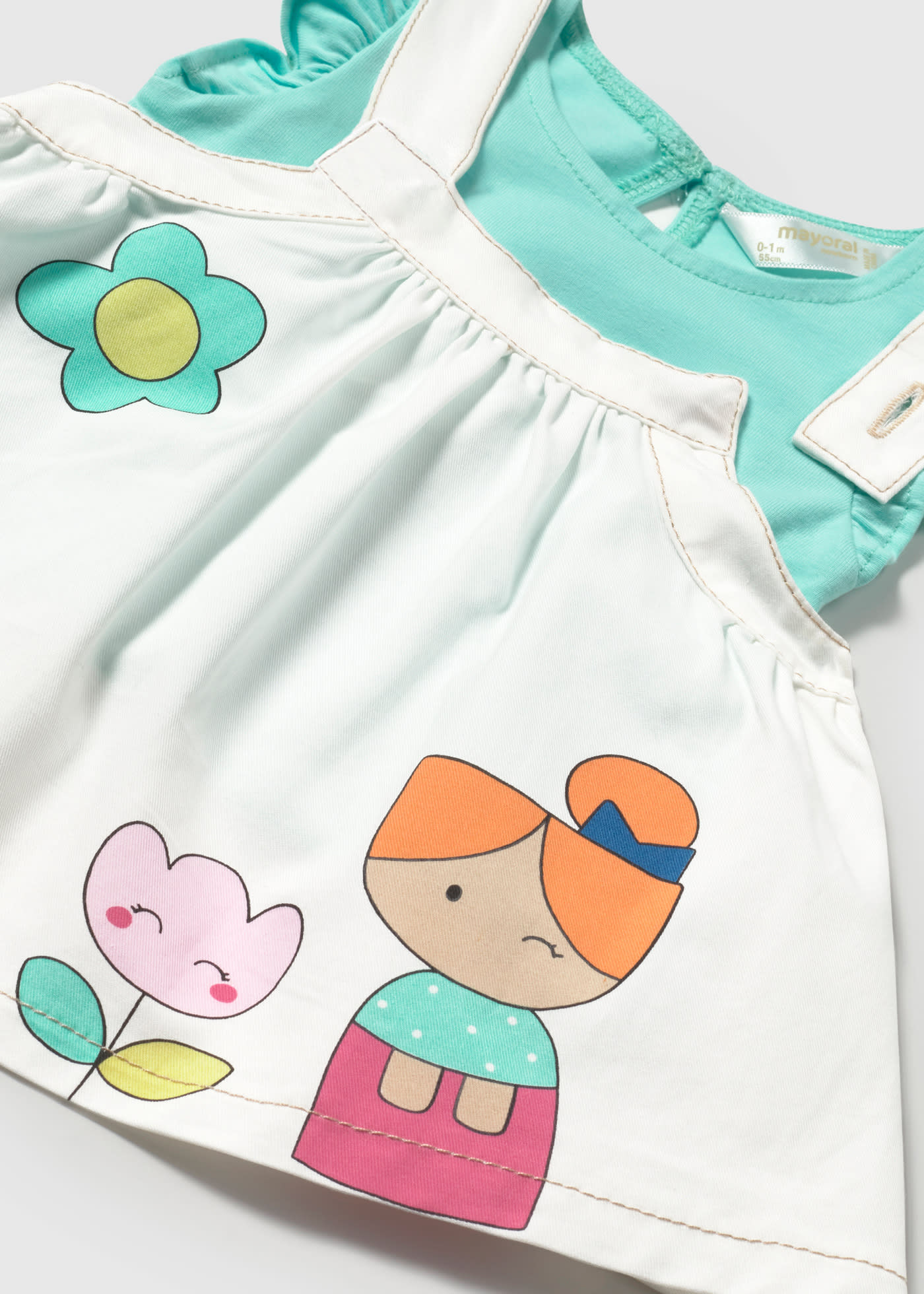 Conjunto vestido y playera recién nacida