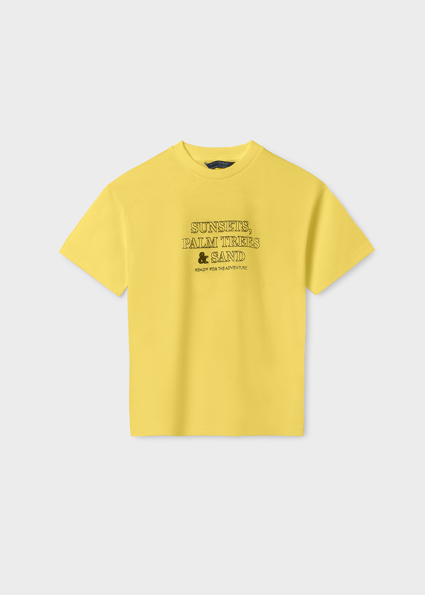 T-shirt texto bordado rapaz