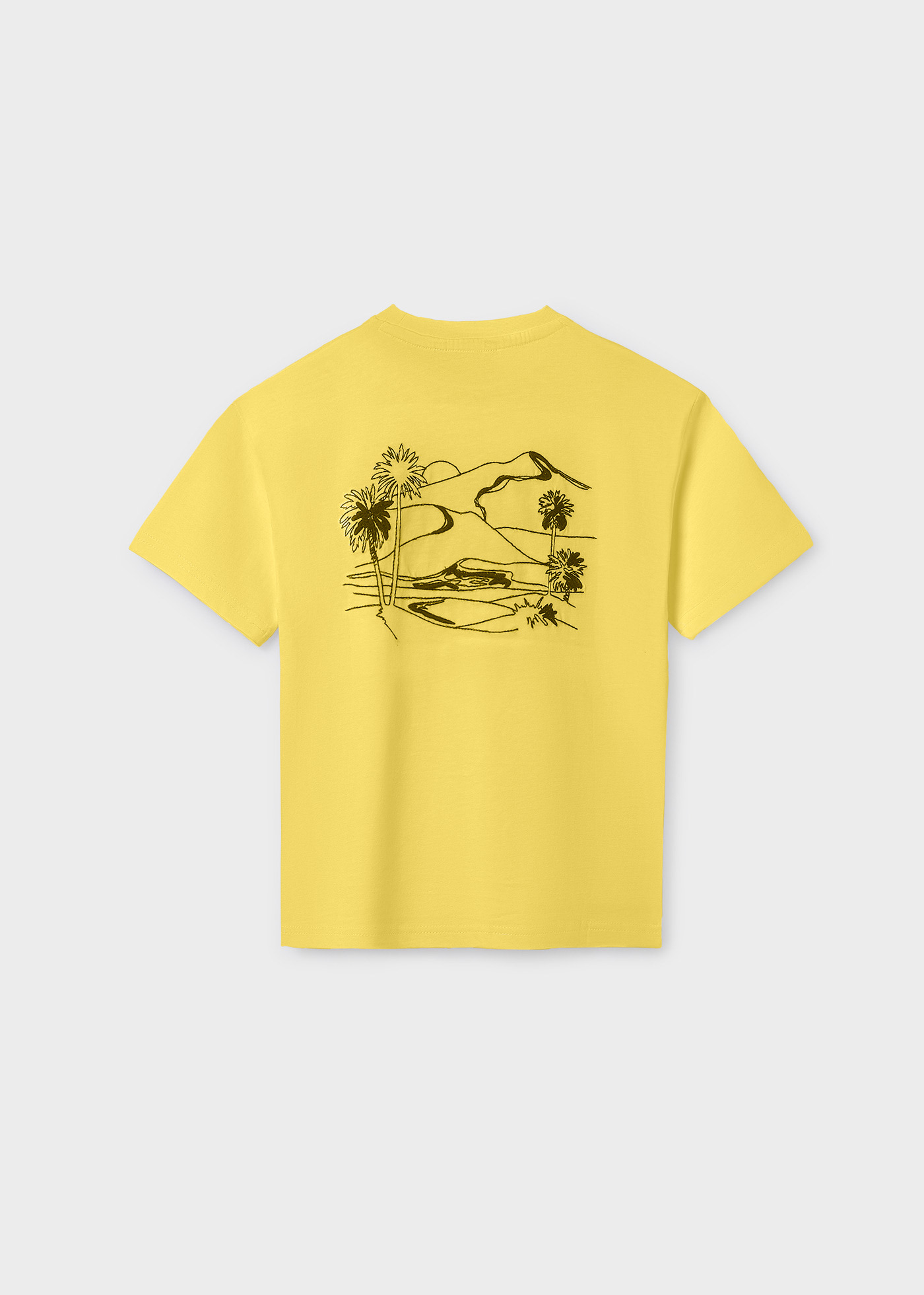 T-shirt texto bordado rapaz