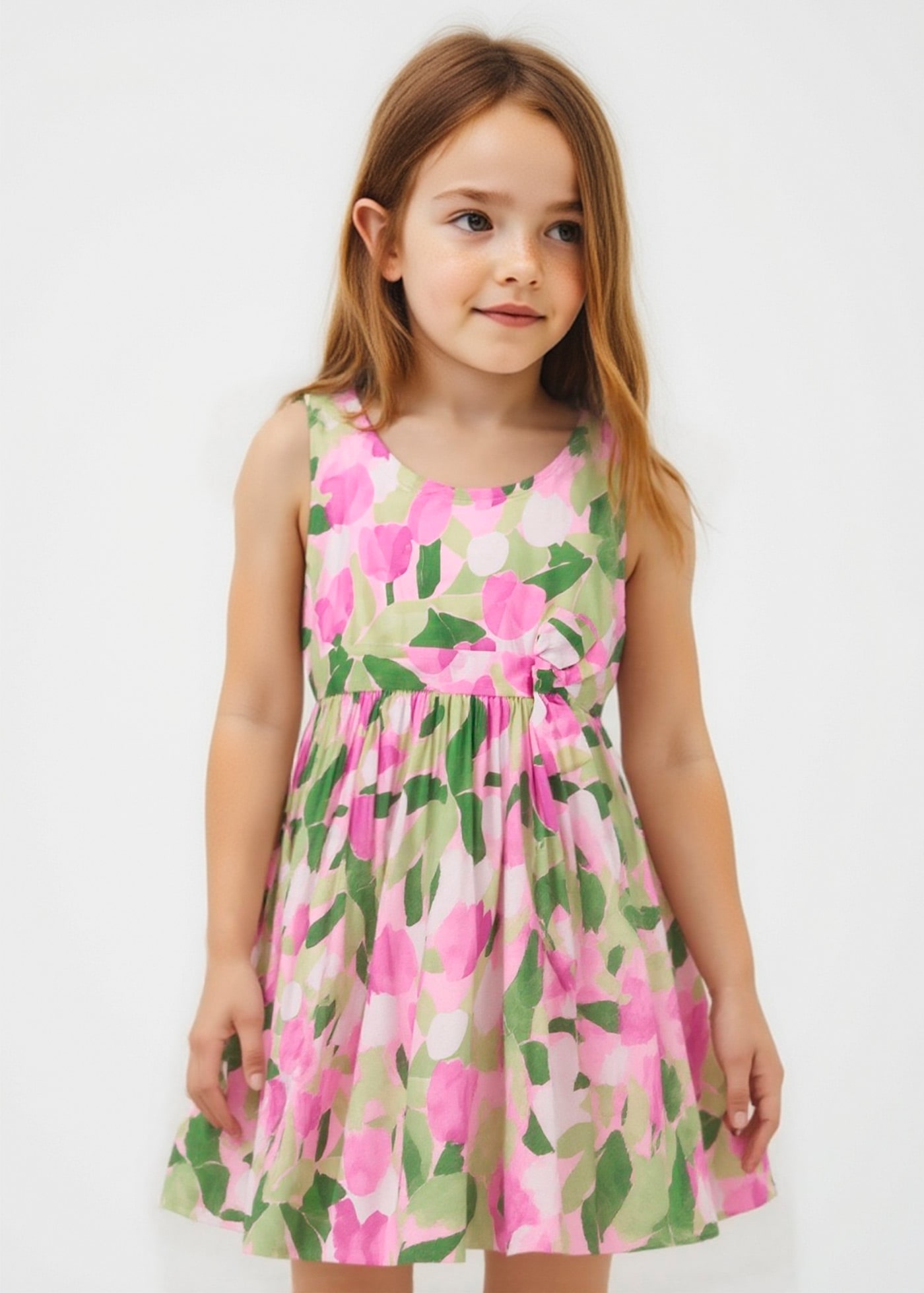 Girl floral print dress