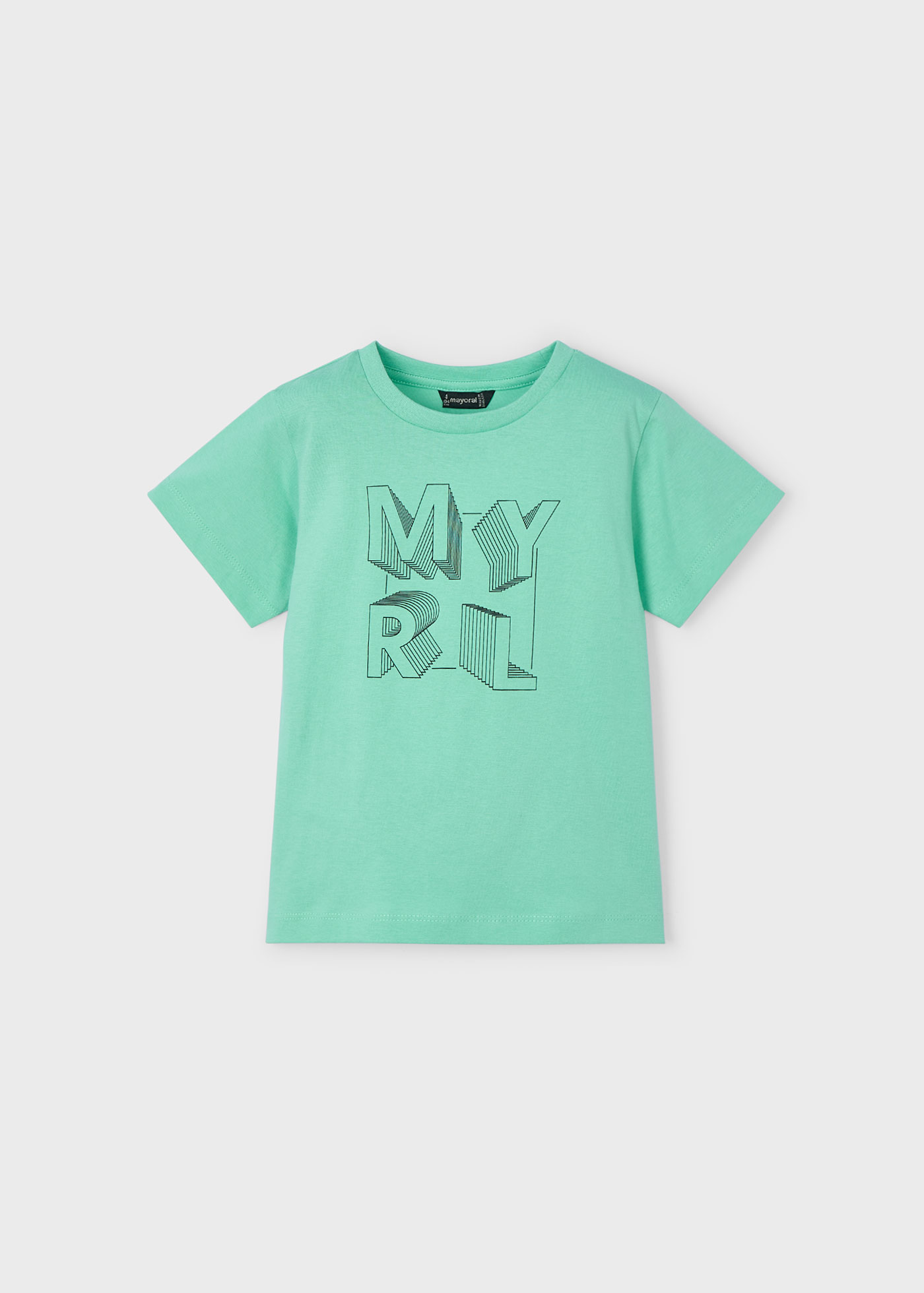 Boy basic letter print t-shirt