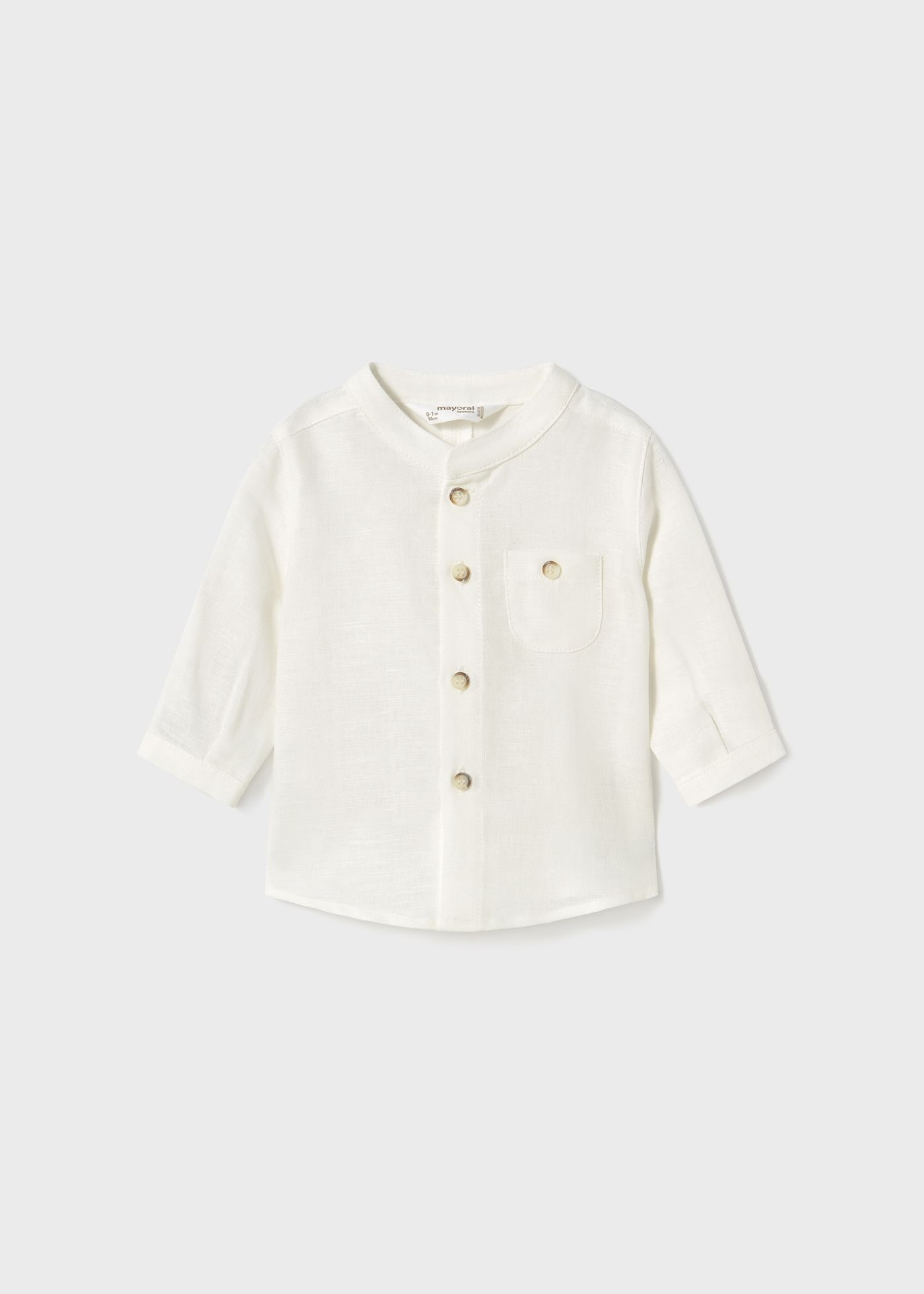 Camicia manica lunga colletto coreana neonato