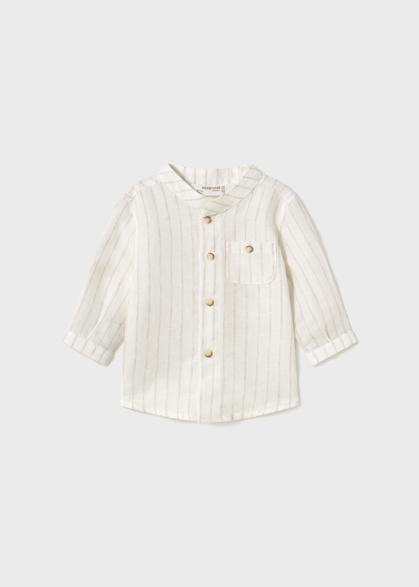 Camicia manica lunga colletto coreana neonato