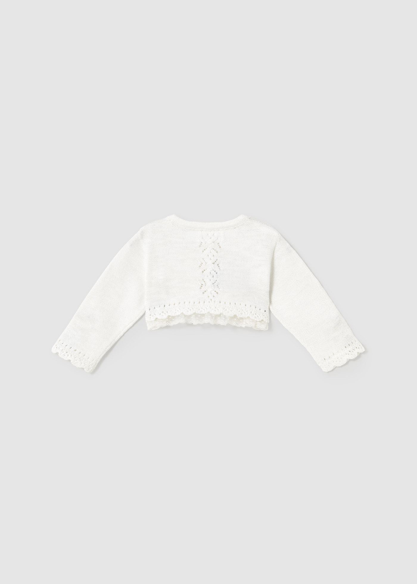 Bolero tricot ceremonie nou-nascut