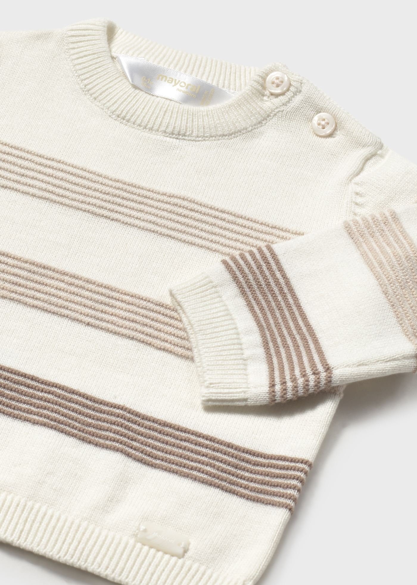 Newborn boy striped jumper