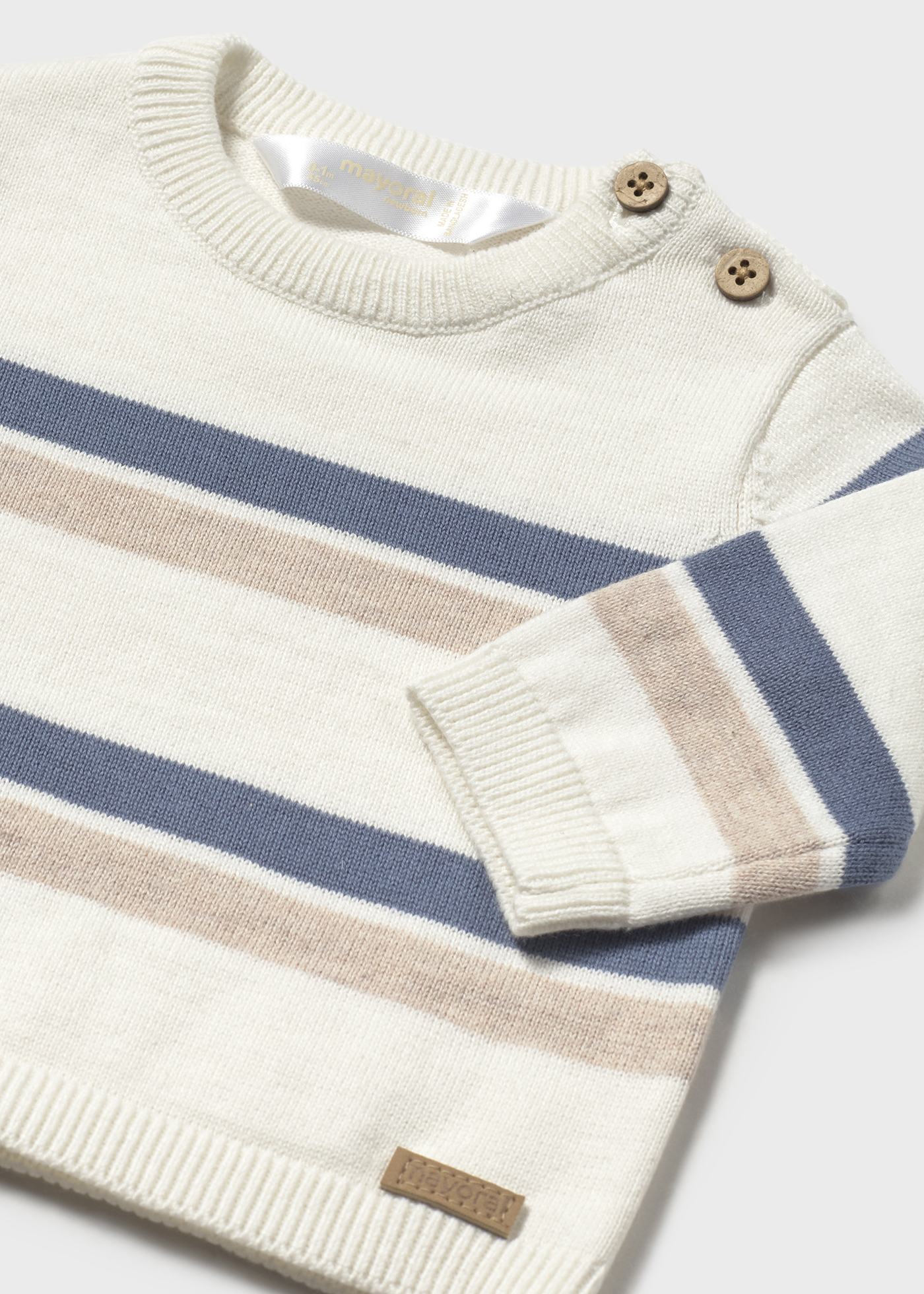 Newborn boy striped jumper