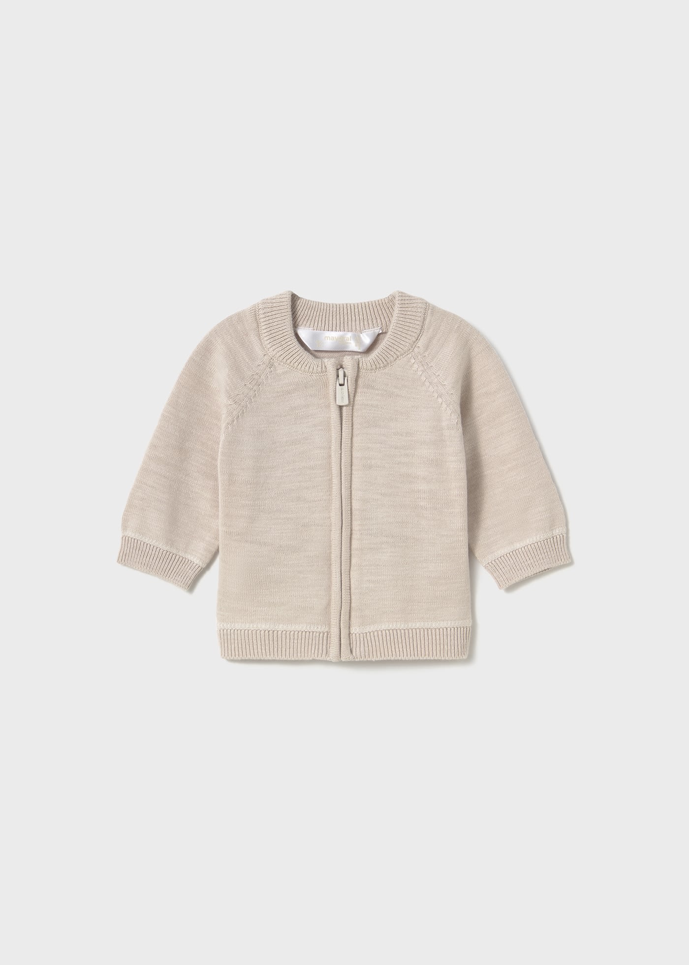 Newborn boy tricot zip jacket