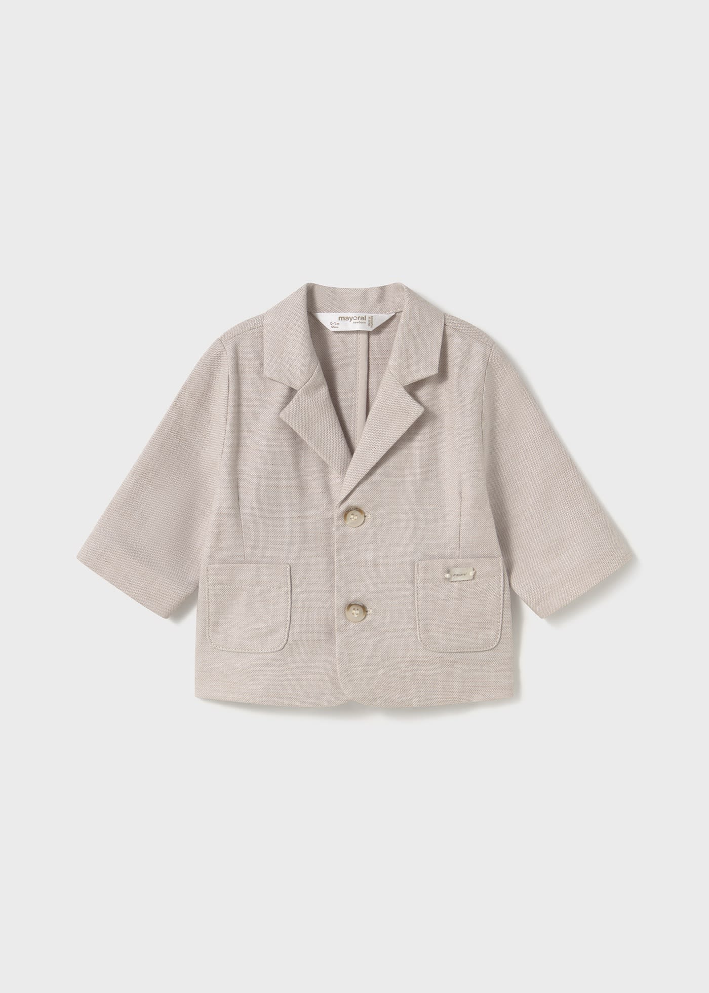 Newborn boy linen blazer