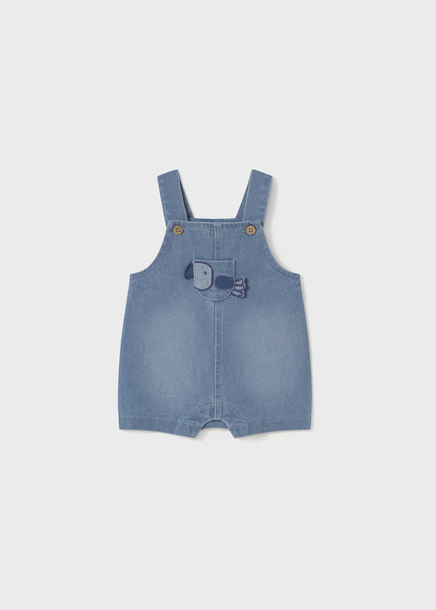 Salopette courte en denim  nouveau-né