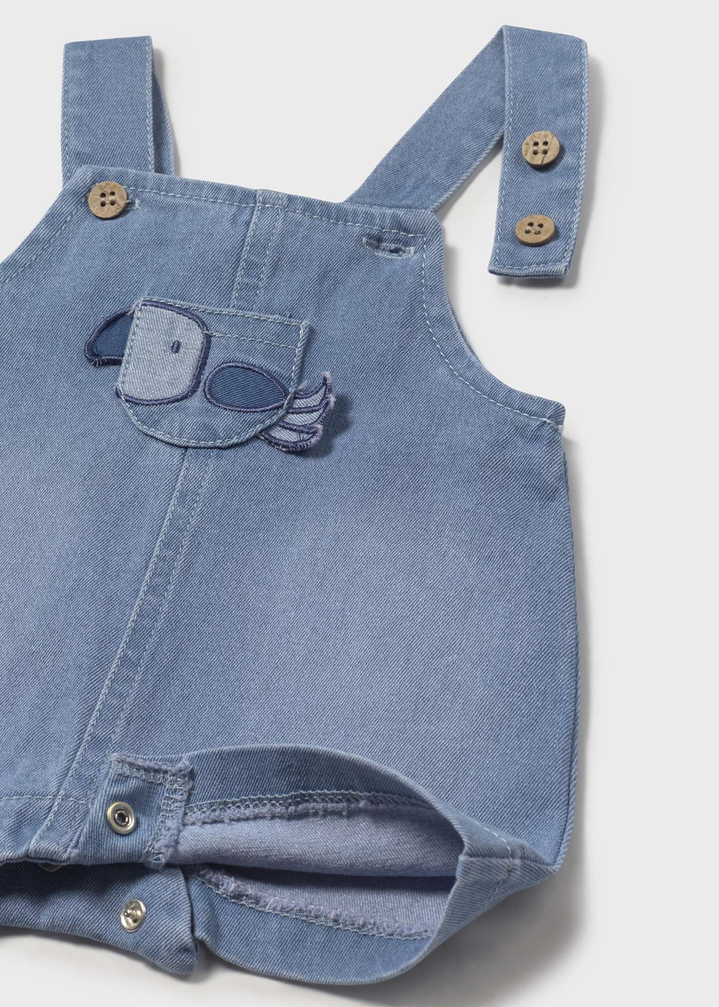 Salopette courte en denim  nouveau-né