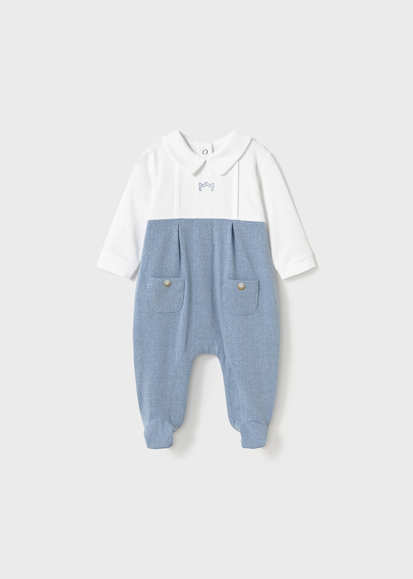 Pijama cu guler nou-nascut
